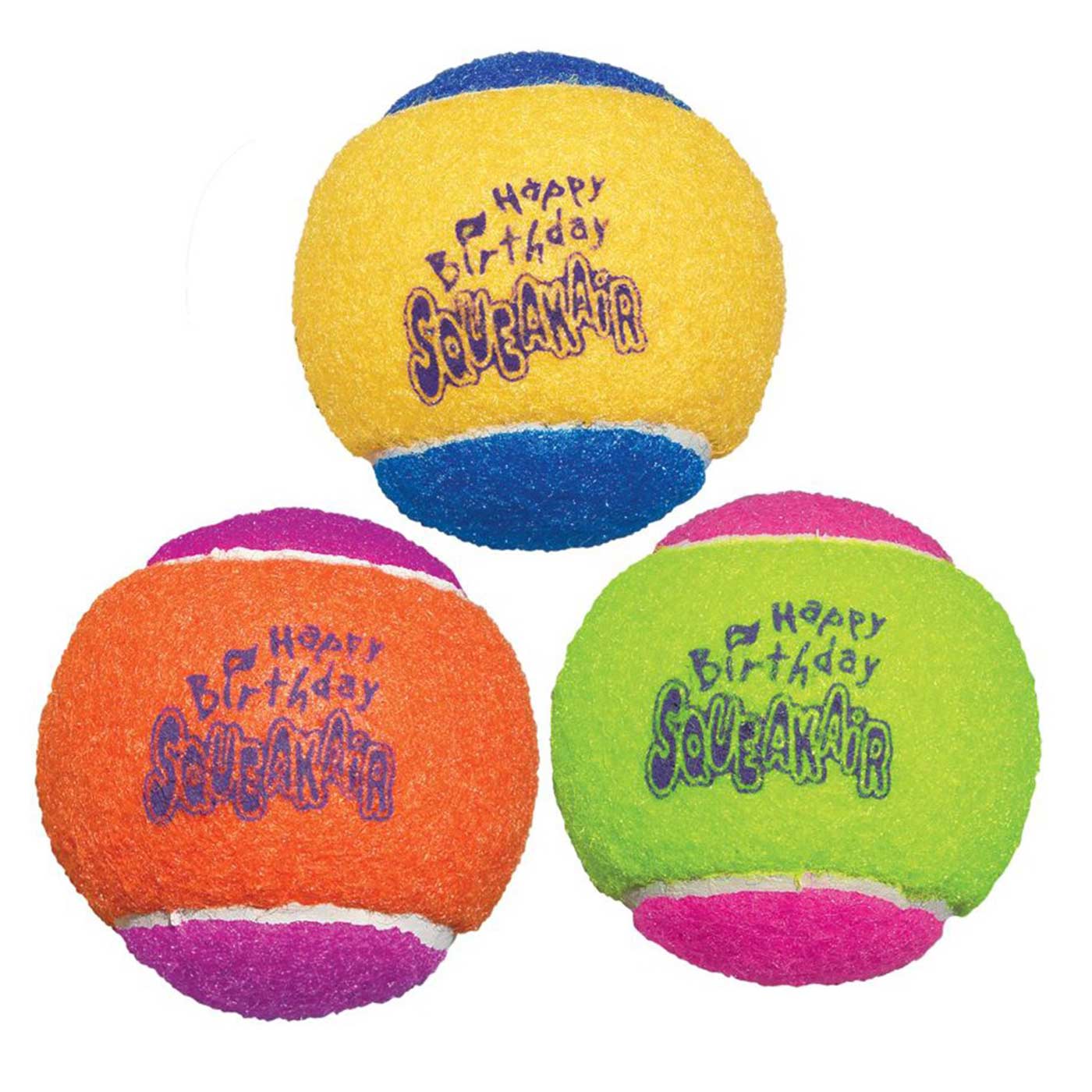 KONG SqueakAir Birthday Balls - Durable Dog Toys for Small & Medium Breeds - Interactive Play & Training - Perfect for Birthday Gifts & Chewing Fun