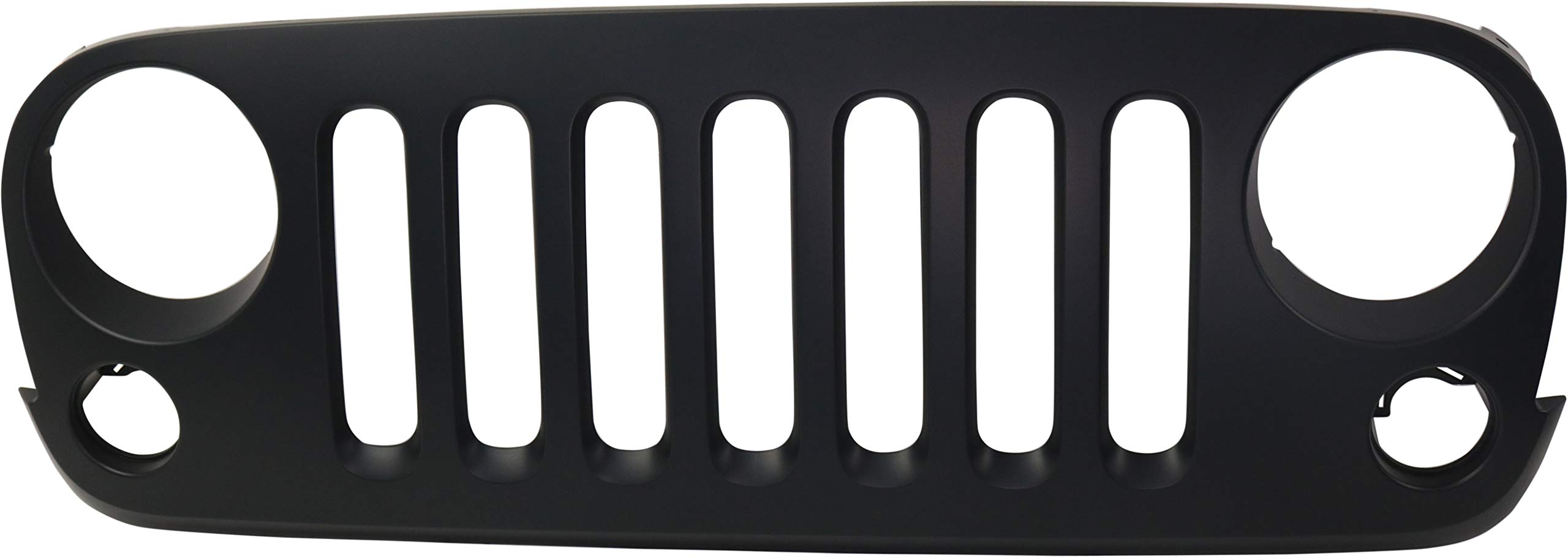 Garage-Pro Gloss Black Plastic Grille Replacement for Jeep Wrangler JK (2007-2017) - CAPA Certified | Durable Off-Road Front Grill Upgrade for Jeep Wrangler JK Models | Perfect for Trail Riding & Off-Road Adventures