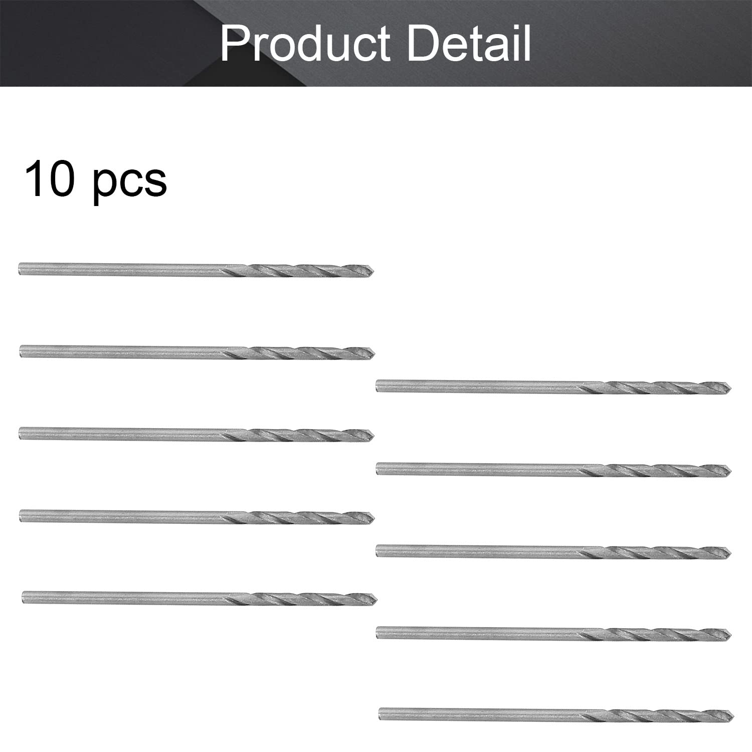 Utoolmart 10Pcs High Speed Steel Straight Shank Twist Drill Bits Set - 1.4mm Diameter Spiral Drill Bits for Metal, Wood, Plastic - Perfect for DIY Projects, Home Repair & Professional Use