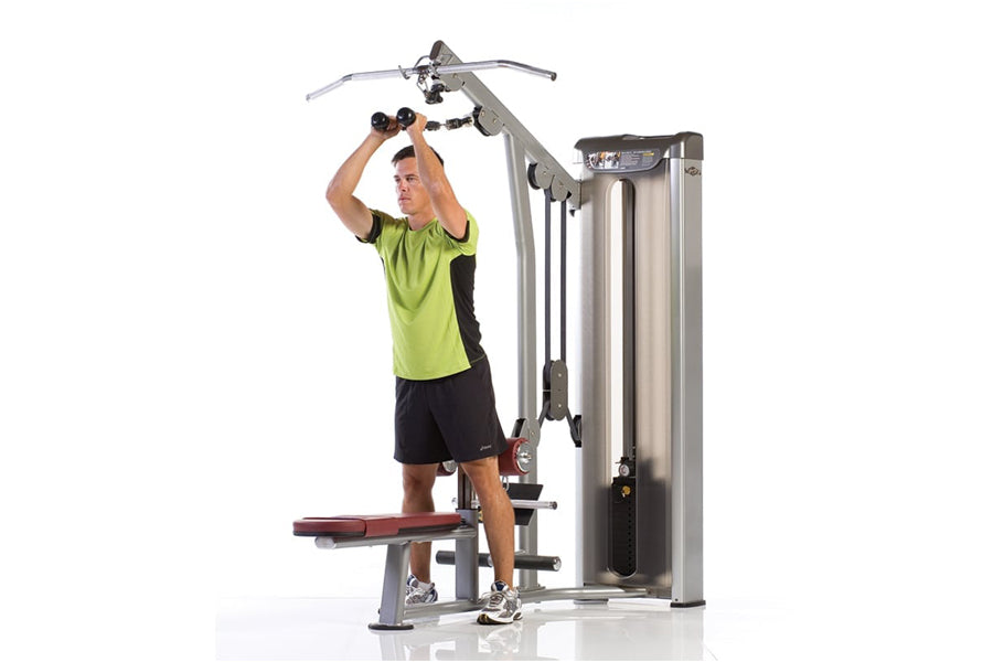 TuffStuff Lat Pulldown Mid Row Low Row Machine (PPD 802) - Home & Commercial Gym Strength Training Equipment for Back Workouts