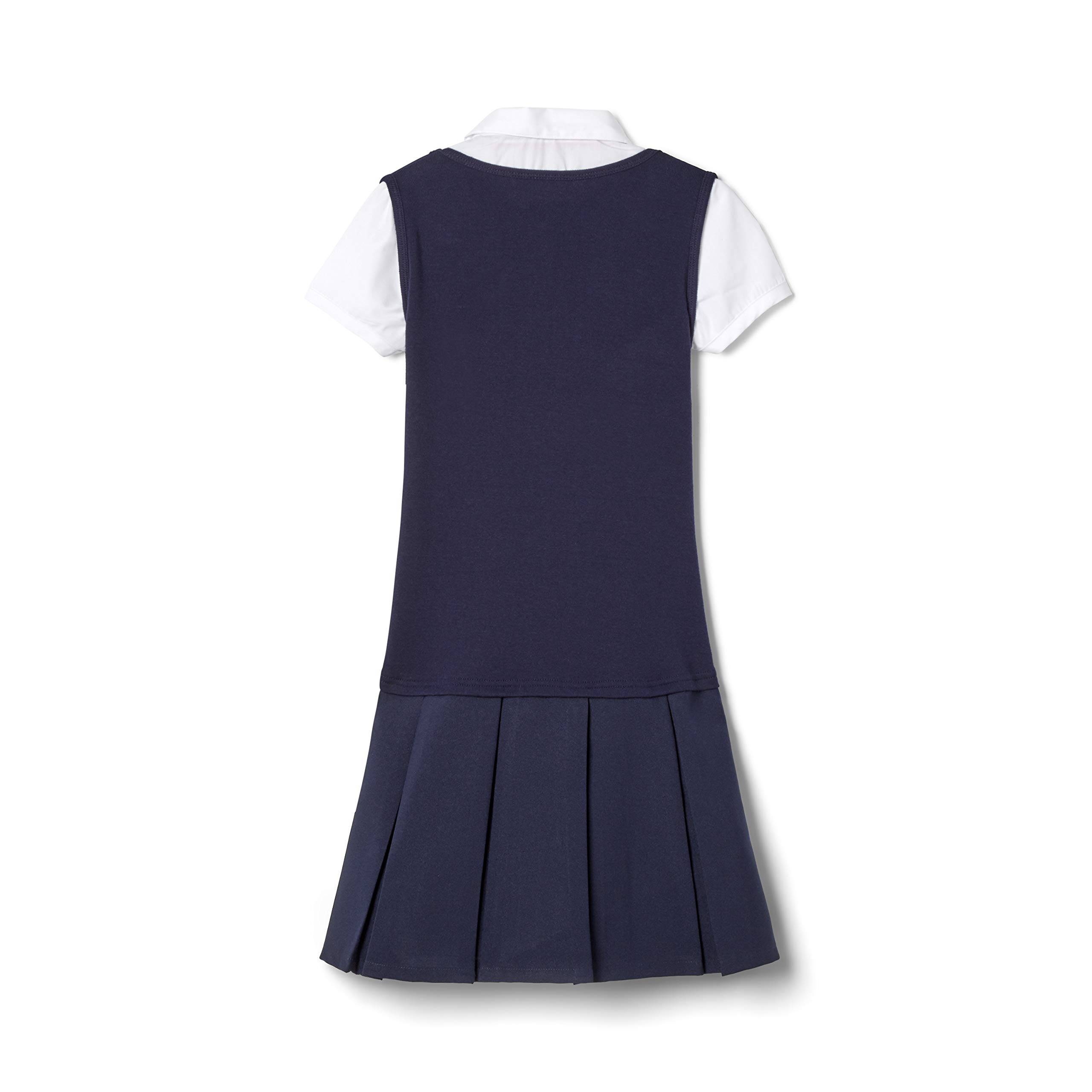 French Toast Little Girls' 2-Fer Pleated Dress - Navy Blue, Size 4 | Cute School Outfit & Special Occasion Dress for Toddlers