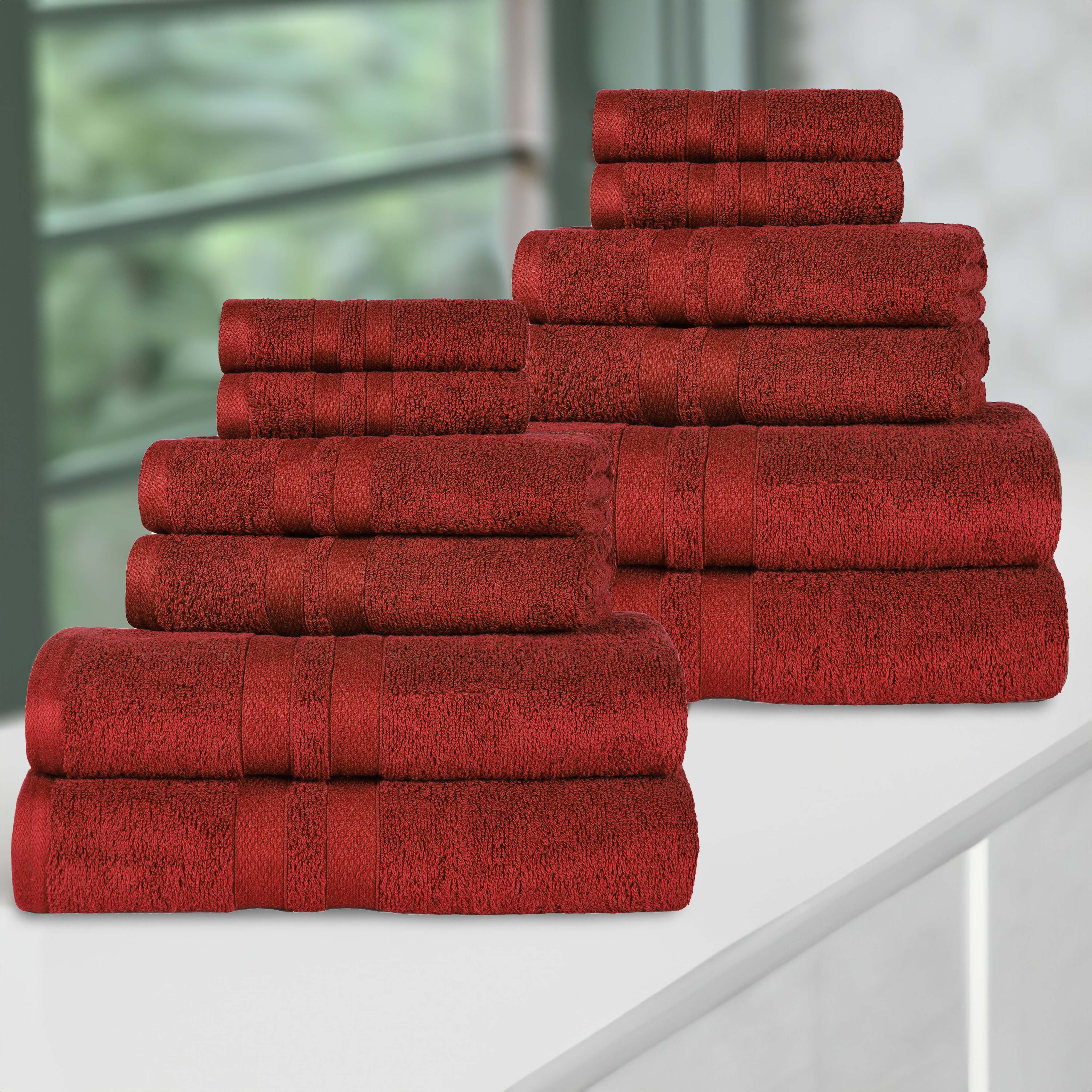 Premium 12-Piece Ultra Soft Cotton Towel Set - Super Absorbent, Quick Drying Bath & Beach Towels for Spa, Gym, Pool, and Home Use