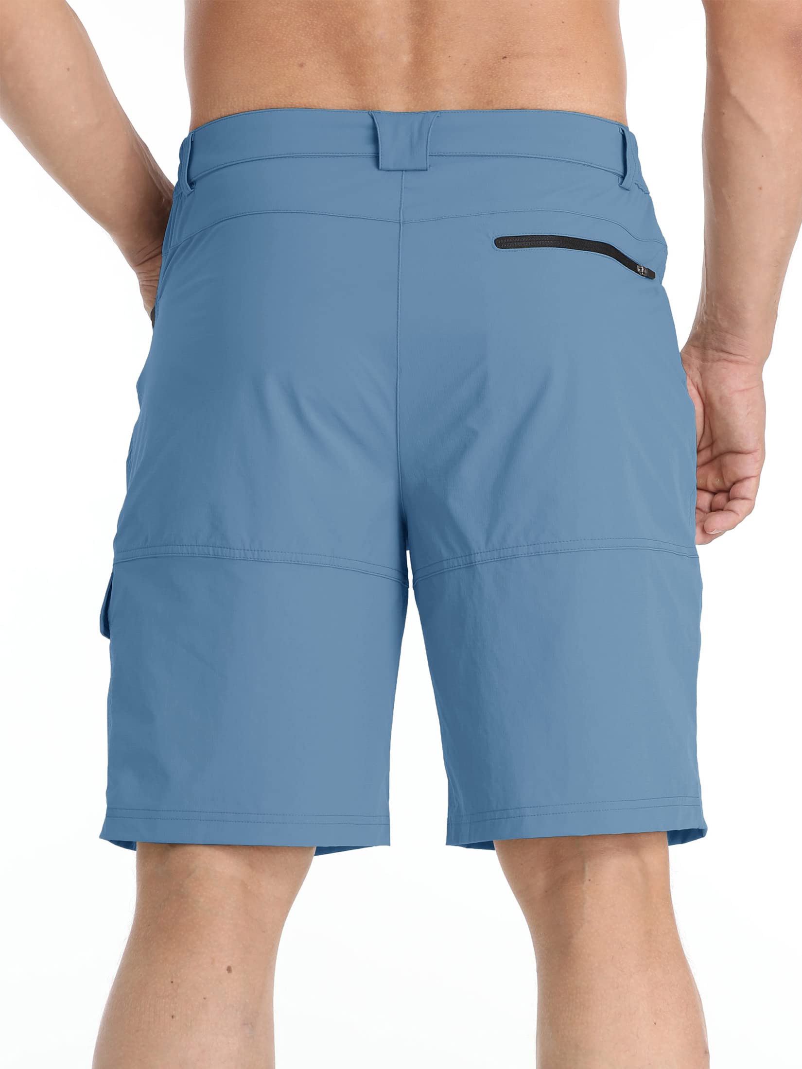TACVASEN Men's Quick Dry Cargo Shorts - Lightweight Summer Outdoor Hiking & Work Shorts with Multiple Pockets (No Belt Included) - Perfect for Camping, Travel & Casual Wear