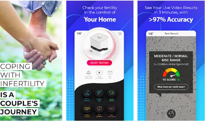YO Home Sperm Test Refill Kit - 4 Additional Motile Semen Analysis Tests | Compatible with YO Testing Device (Refill Pack Only) | Perfect for At-Home Fertility Tracking & Male Reproductive Health Monitoring