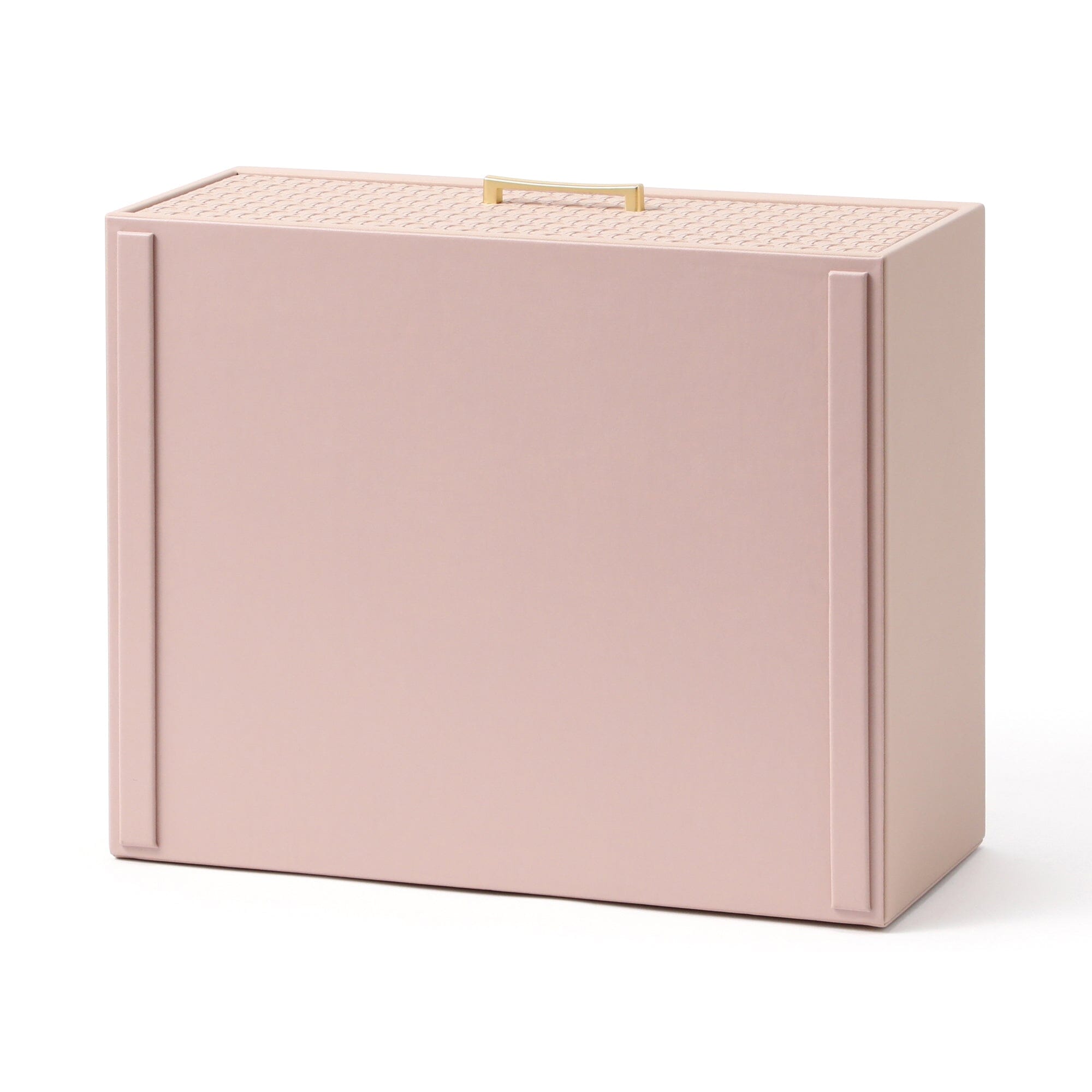 Pink Embossed Stacking Drawer Organizer - Small Plastic Storage Bins for Jewelry, Makeup & Office Supplies | Compact Drawer Organizer for Bedroom, Bathroom & Desk