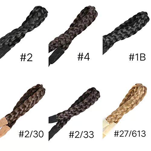Vigour Synthetic Braided Hair Headband - Stretch Elastic Plaited Hair Hoop for Women & Girls - Mix Blonde Color Hair Accessories | Perfect for Parties, Weddings & Everyday Fashion