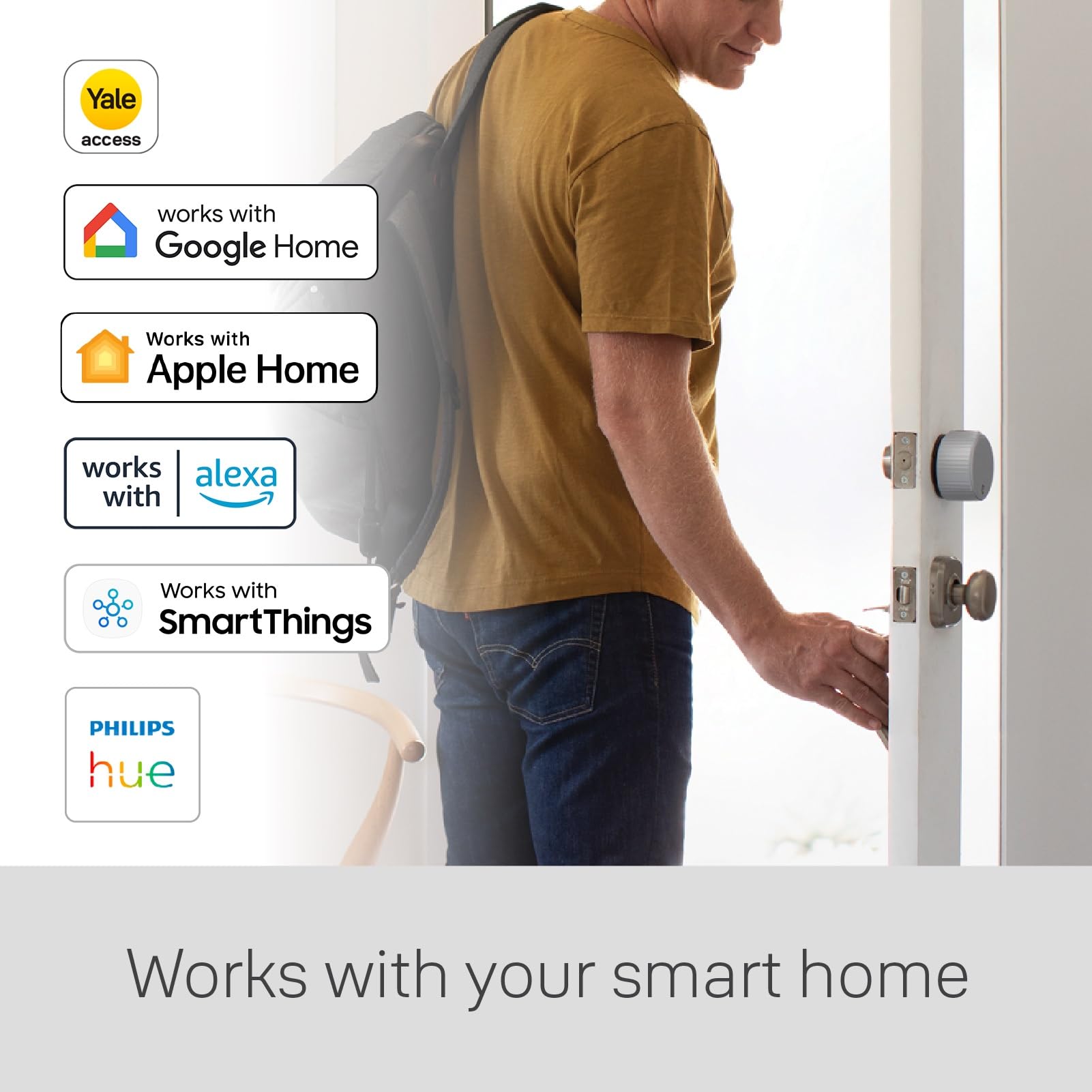August Wi-Fi Smart Lock with Keypad by Yale - Keyless Entry, Remote Access & Auto-Lock - Perfect for Home Security & Vacation Rentals (Silver)