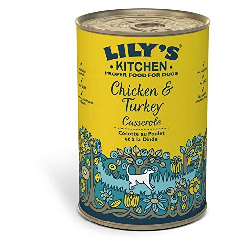 Lily's Kitchen Proper Dog Food - Homestyle Chicken & Turkey Casserole (400g) | Grain-Free, Natural Ingredients for Adult Dogs | Perfect for Mealtime & Training Rewards