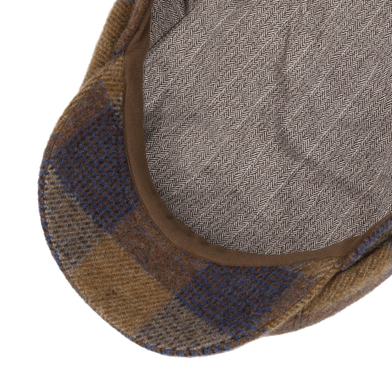 Stetson Hatteras Ankeny Wool Check Flat Cap for Men - Classic Winter Hat for Outdoor Activities & Casual Wear