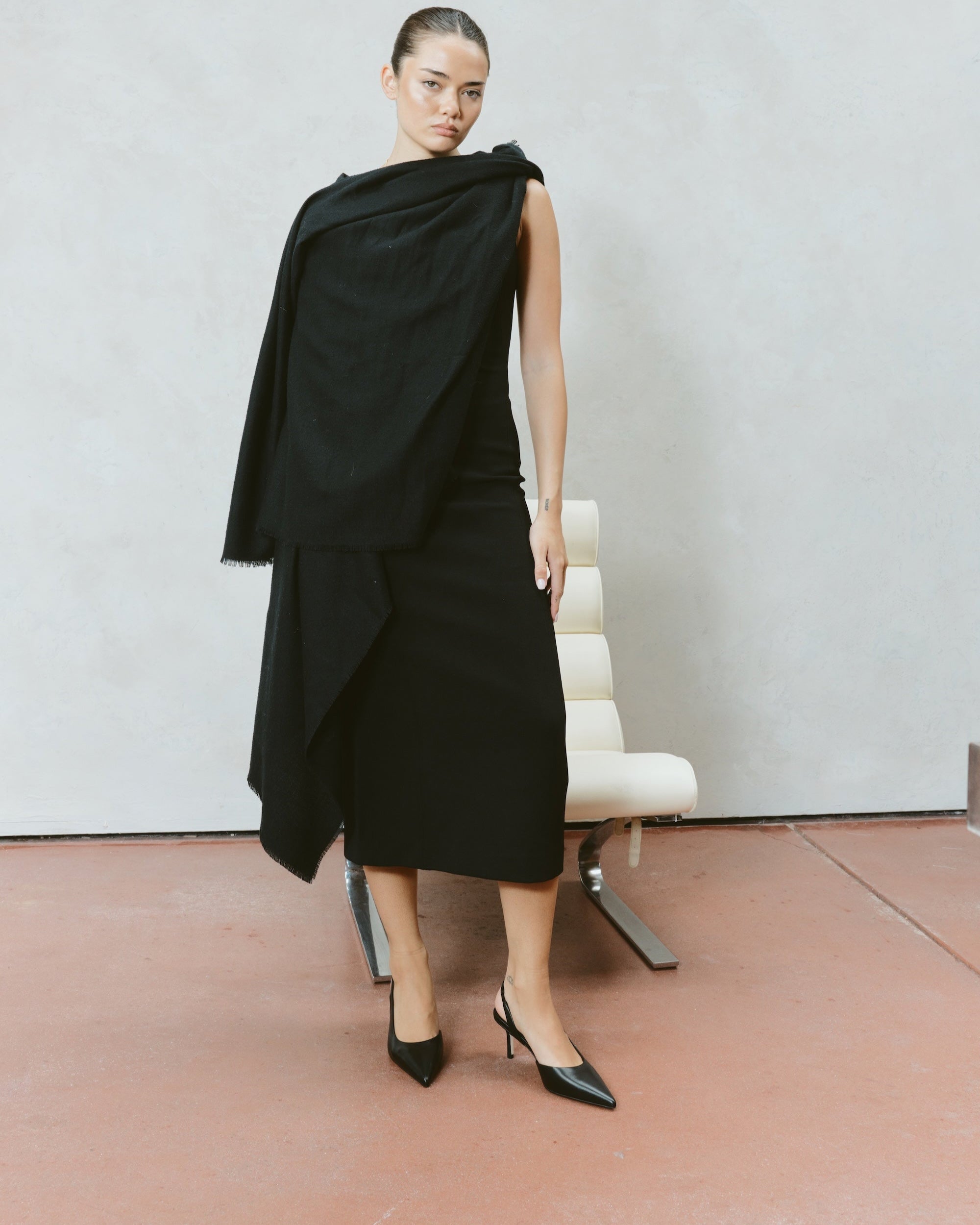 Yoselyn Dorsay Black Leather Slingback Heels - Comfortable & Stylish Women's Shoes for Work, Parties & Evening Events