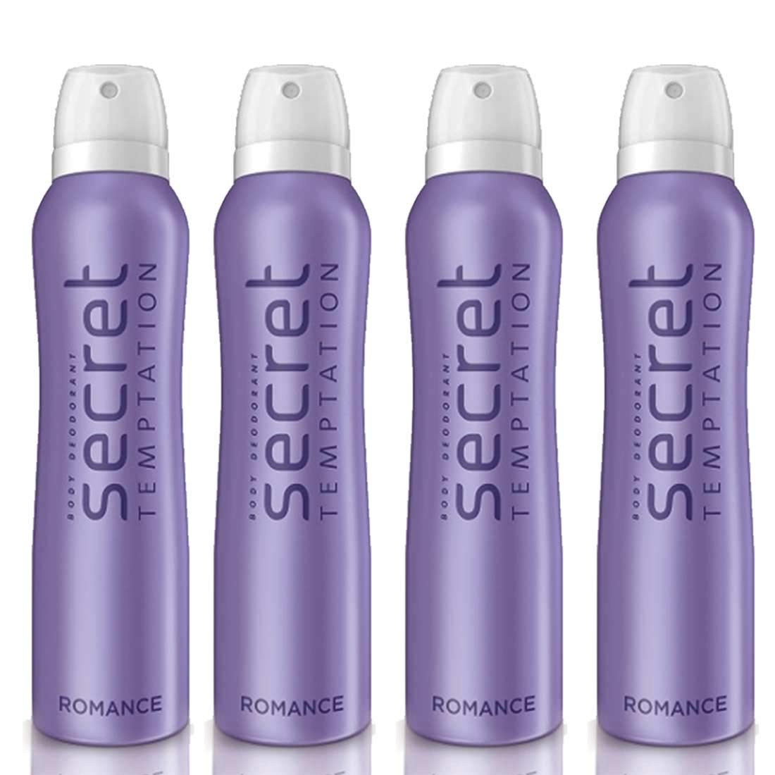 Secret Temptation 4 Romance Deodorant Spray for Women - Long Lasting Fragrance & Odor Protection - Perfect for Date Night, Work & Everyday Freshness