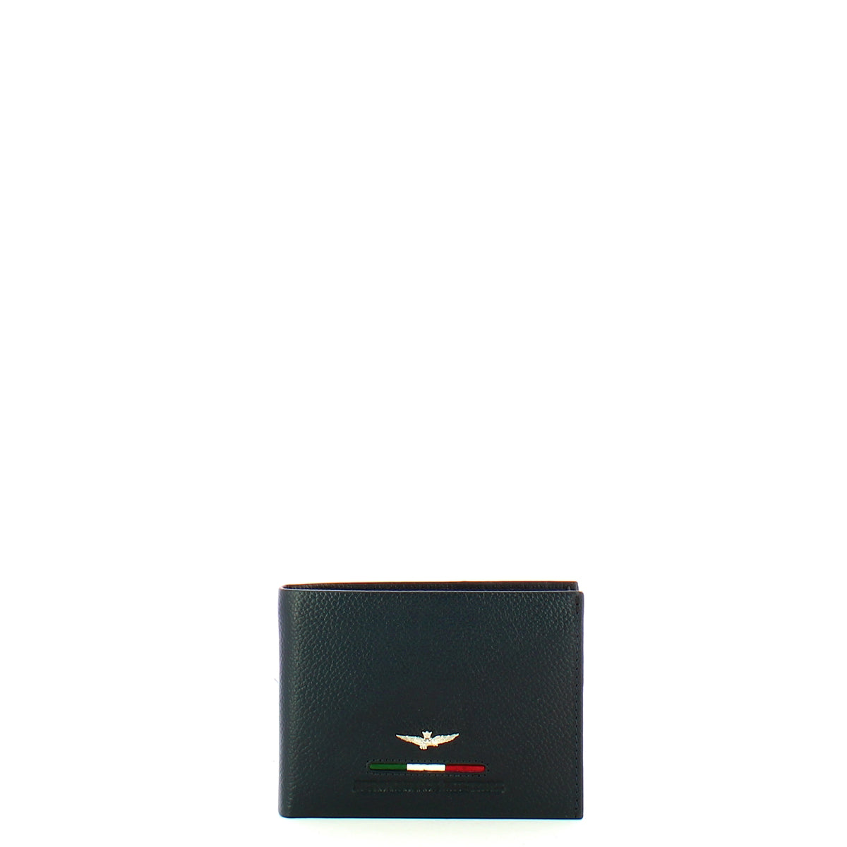 Aeronautica Militare AM152 Genuine Leather Fighter Wallet with ID Holder - Blue | Stylish & Durable Men's Bifold Wallet for Everyday Use & Travel