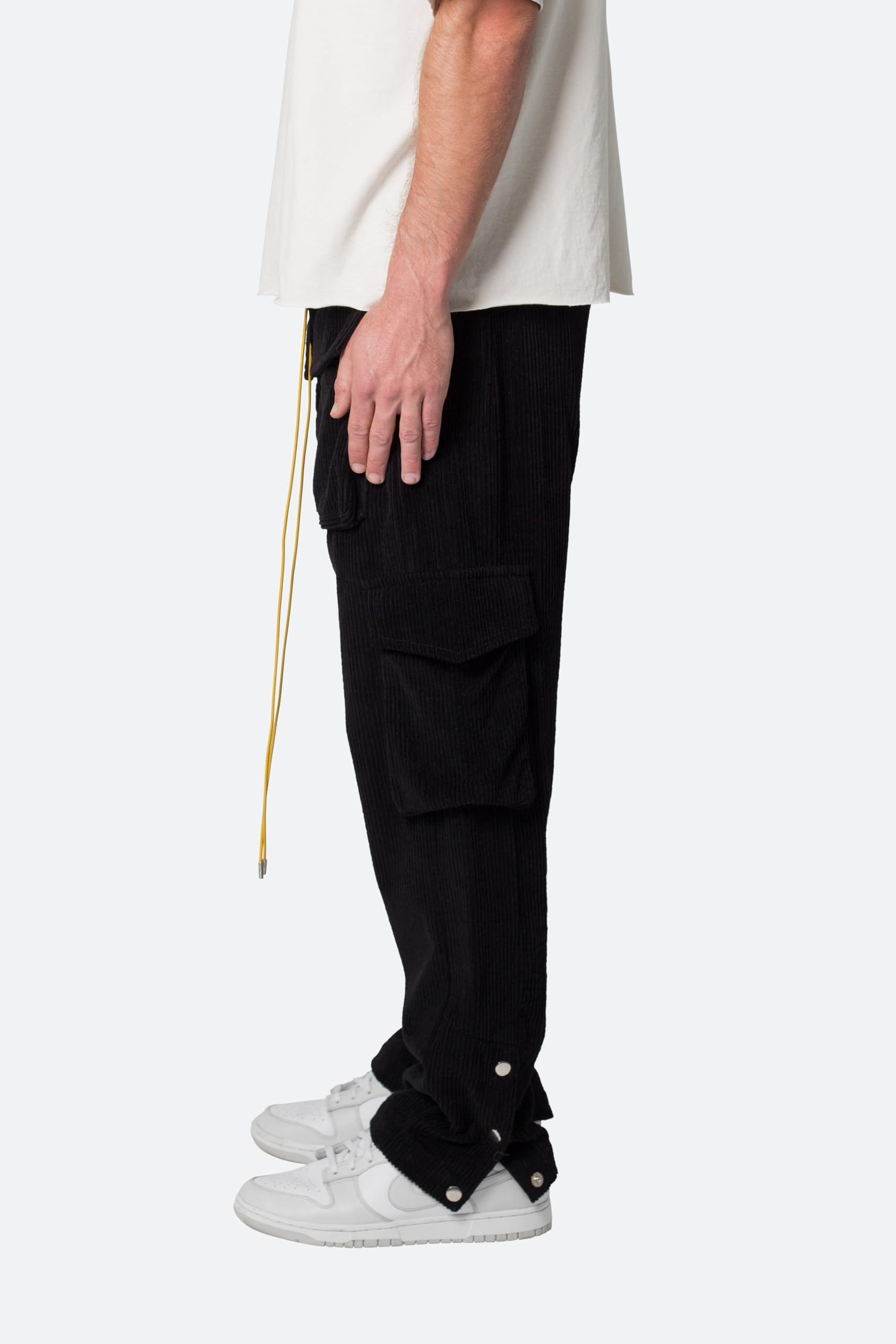 mnml Men's Corduroy Snap II Cargo Pants - Stylish & Comfortable Utility Pants for Streetwear, Casual Outfits & Urban Fashion | Perfect for Everyday Wear, Work & Outdoor Activities