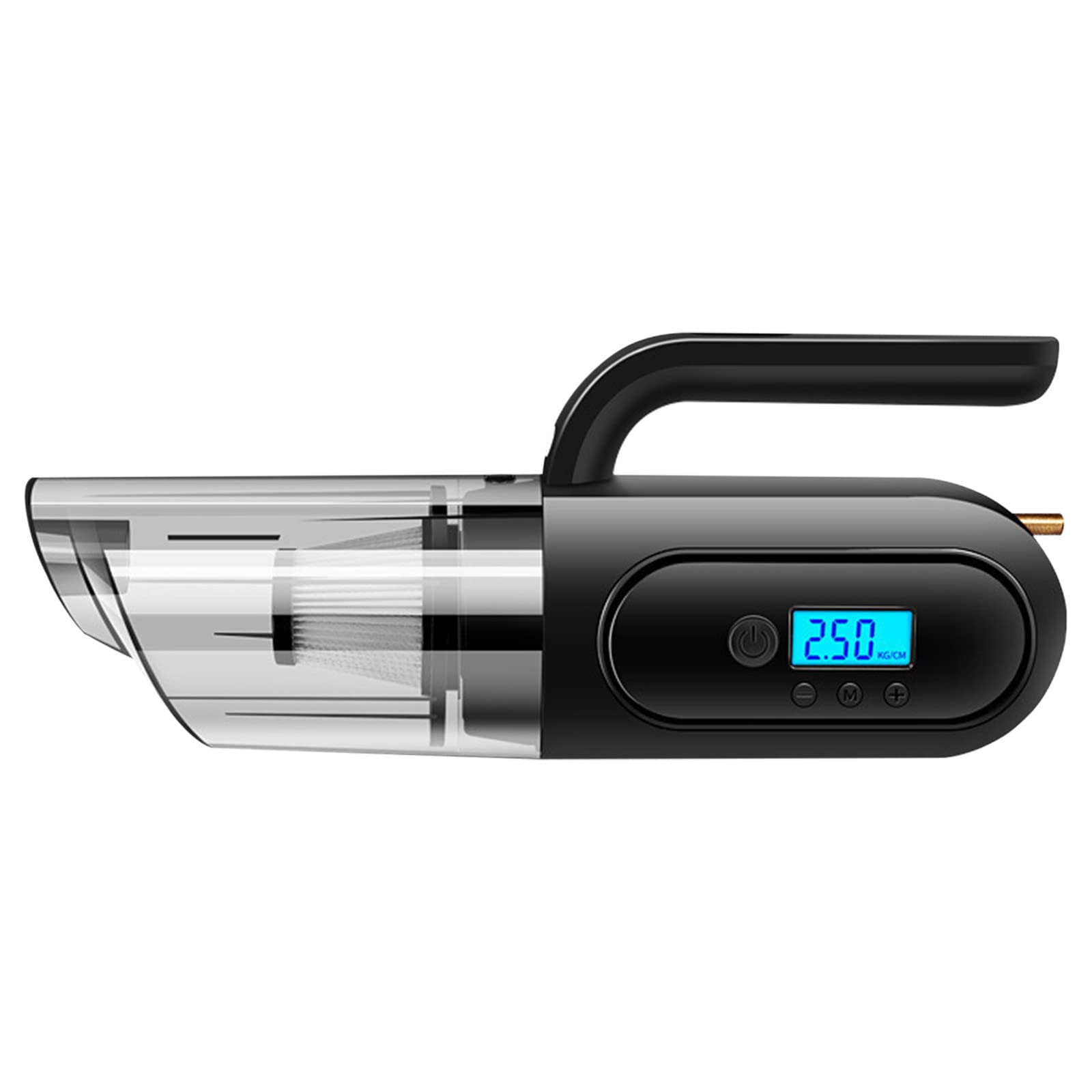 12V Portable Car Vacuum Cleaner & Tire Inflator - 4-in-1 Handheld Auto Shut Off Air Compressor with LED Light for Car, Truck, RV Cleaning and Emergency Tire Inflation - Perfect for Road Trips, Camping and Home Use