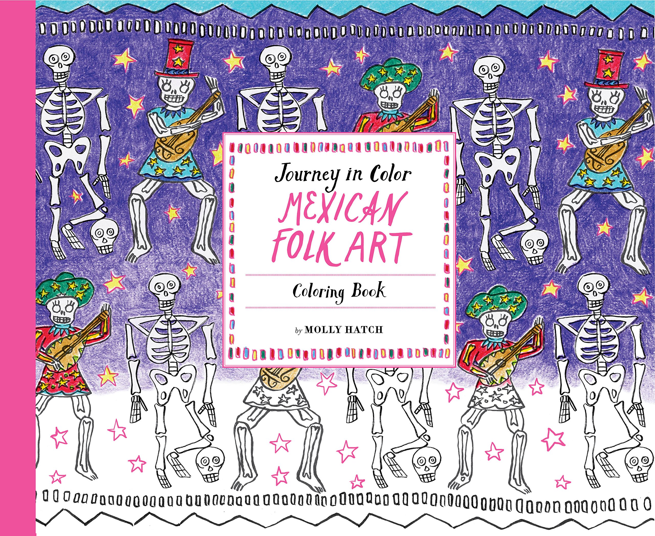 Journey in Color: Mexican Folk Art Coloring Book for Adults & Kids - Relaxing & Creative Stress Relief, Cultural Art Therapy, Family Bonding Activity