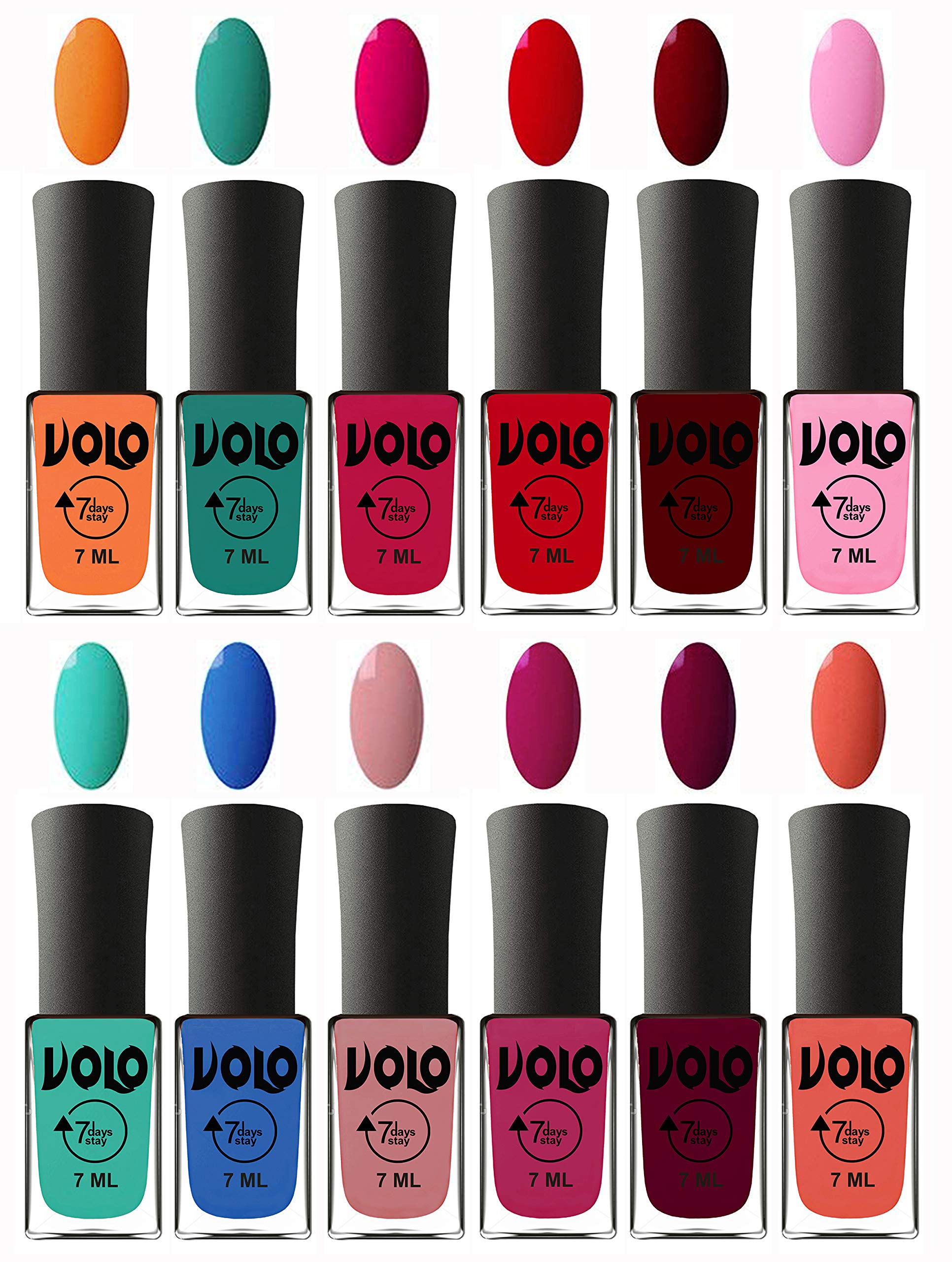 Volo 12-Piece Long Lasting Nail Polish Set for Girls - Unique Colors, Non-Toxic & Chip Resistant - Perfect for School, Parties & Everyday Wear