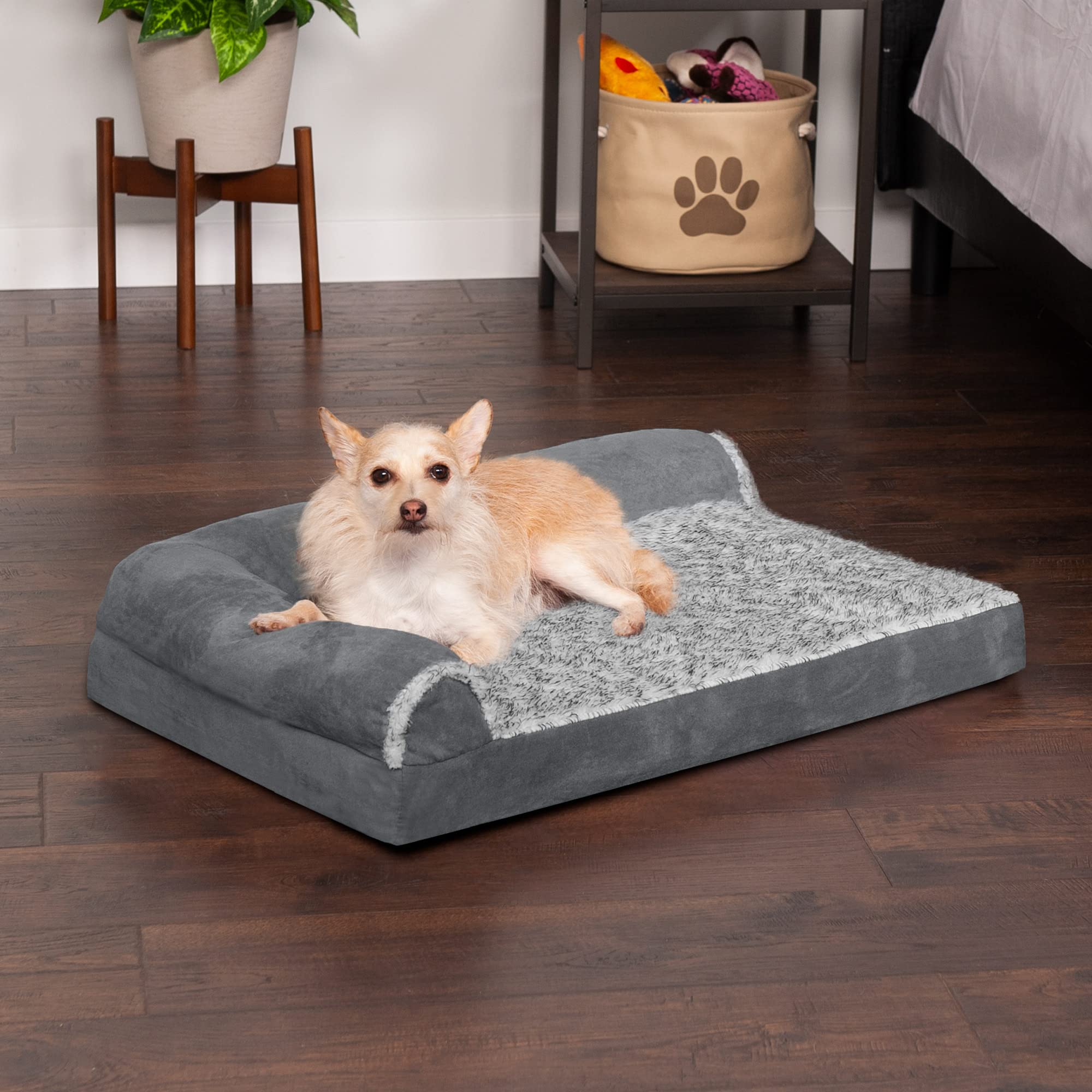Furhaven Orthopedic Dog Bed for Small/Medium Dogs - Washable Cover for Pets Up to 35 lbs - Perfect for Living Room & Bedroom Use