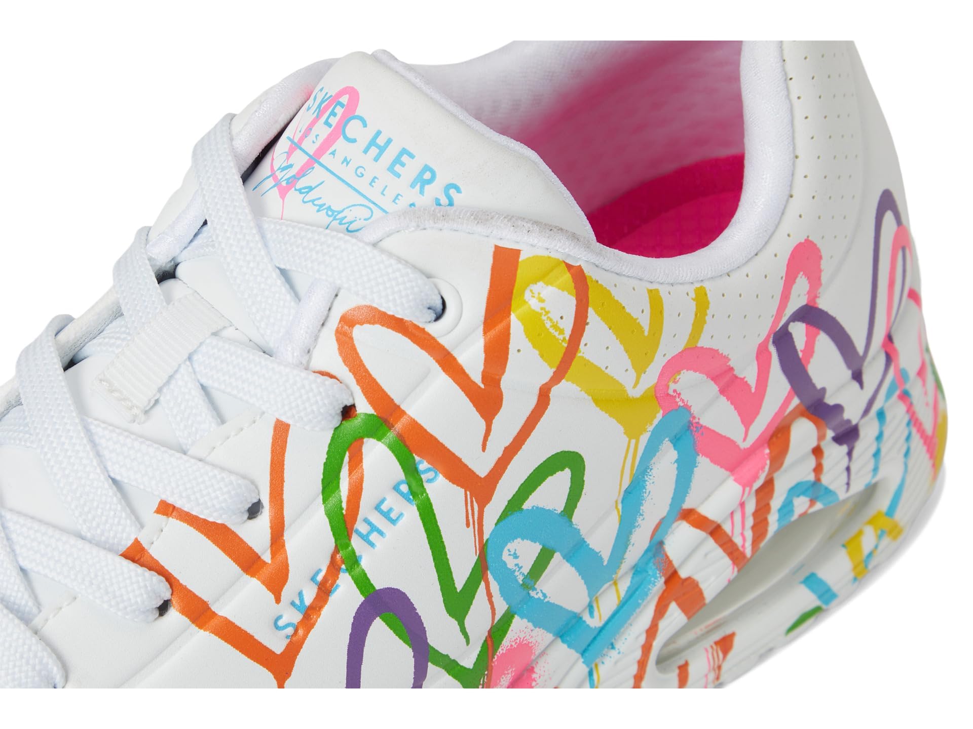 Skechers Women's James Goldcrown Uno Sneakers - Fashion Casual Shoes with Love Design for Walking, Running & Everyday Wear
