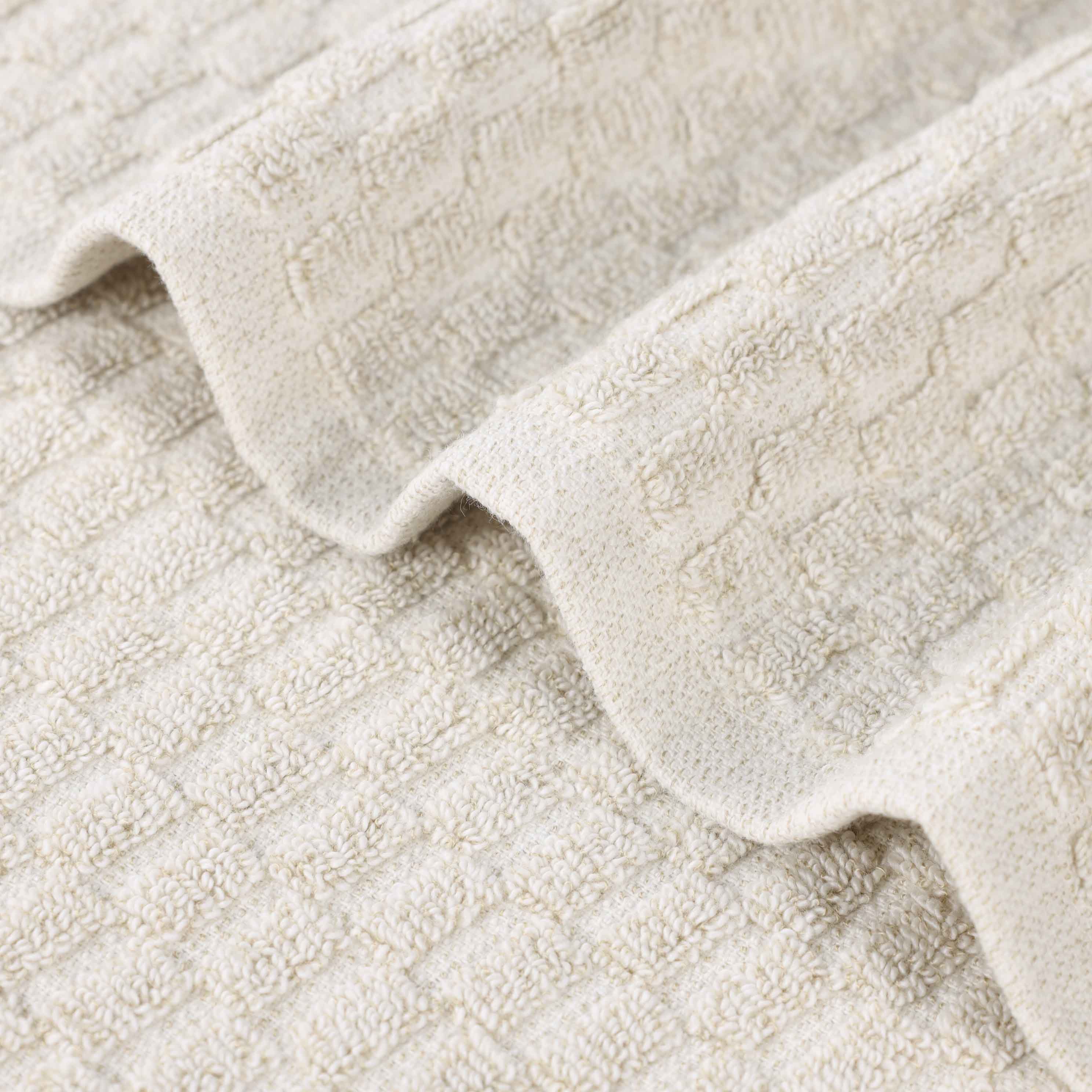 Premium Juno Cotton Blend Medium Weight Checkered Border Bath Towels - Ultra Absorbent & Soft, Set of 2 (Grey/White) | Luxury Bath Sheets for Spa, Hotel & Home Use