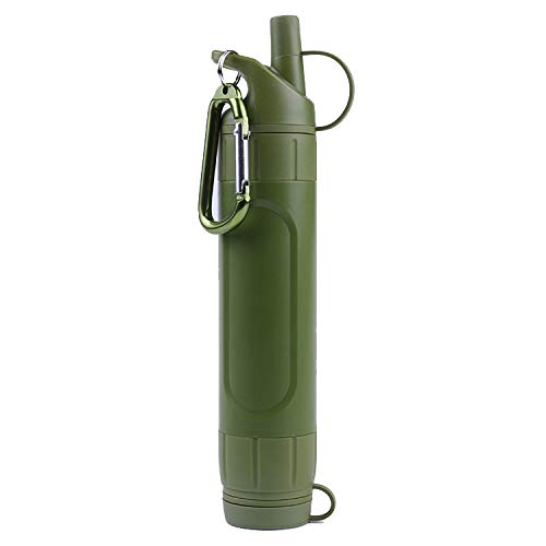 Portable Outdoor Survival Water Filter Straw - Emergency Water Purifier for Hiking, Camping & Travel - Removes 99.9% of Bacteria & Parasites
