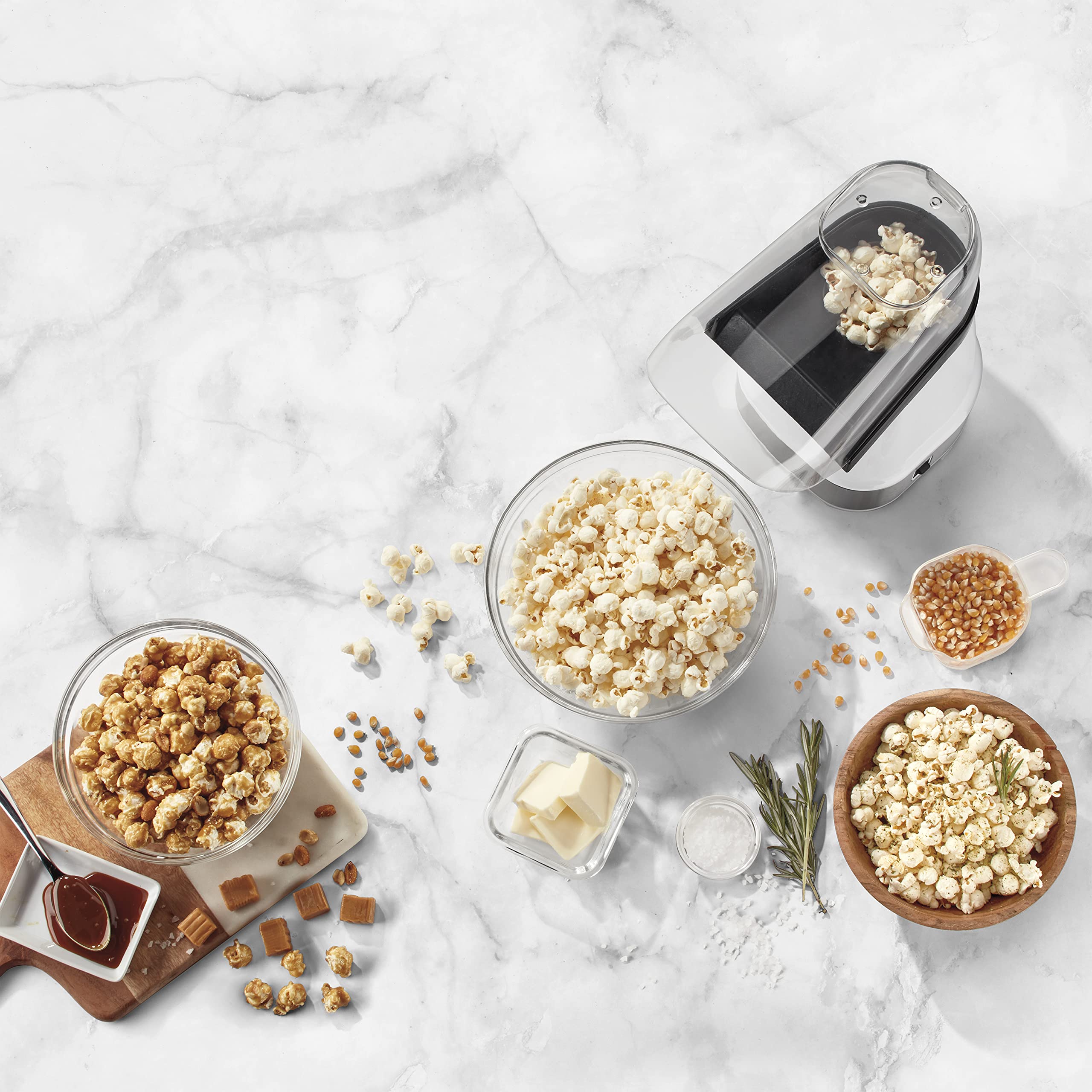 Cuisinart CPM-150W White Hot Air Popcorn Maker - Healthy, Fast & Easy Popcorn Machine for Movie Nights, Parties & Family Snacks