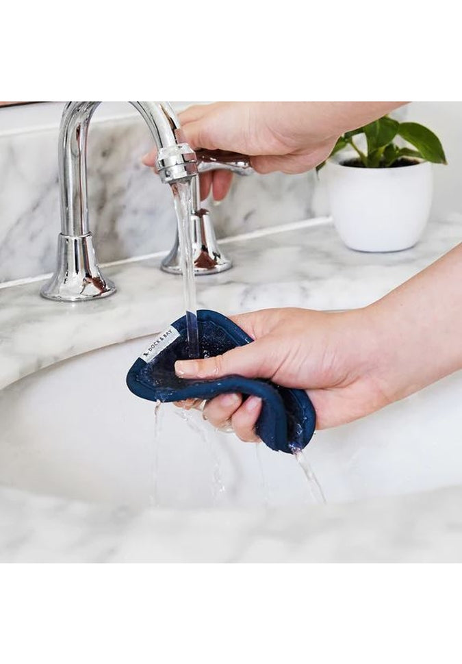 Dock & Bay Reusable Makeup Remover Pads - Eco-Friendly & Washable Cotton Rounds for Gentle Face Cleansing | Perfect for Travel, Gym & Daily Skincare Routine