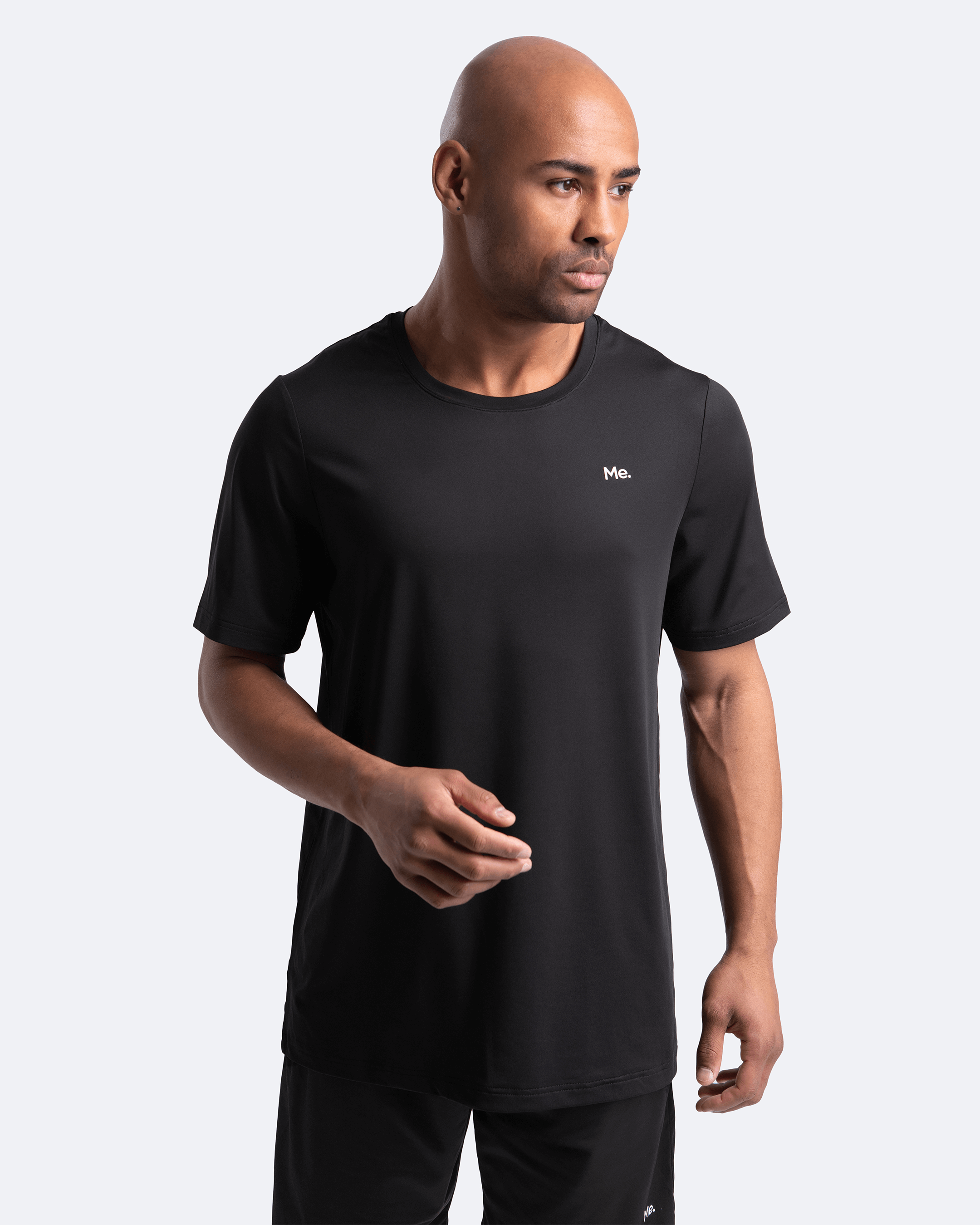 Premium Jet Black Everyday T-Shirt for Men - Soft Cotton Crew Neck Tee - Casual Wear, Gym, Lounge & Layering Essential