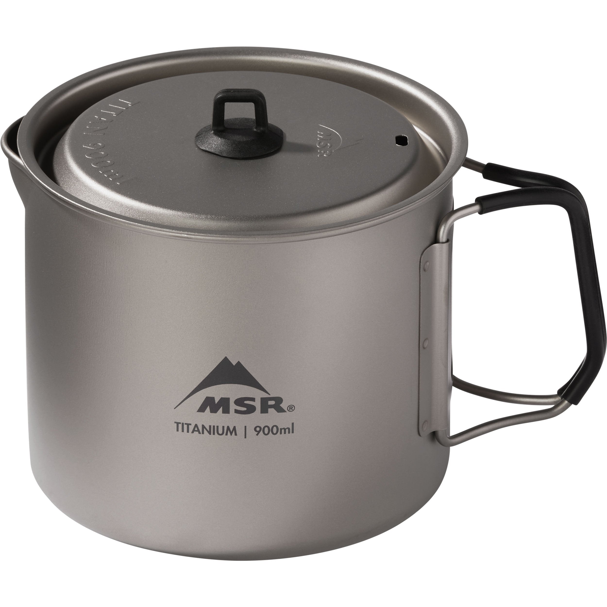 MSR Titan Kettle 900mL - Ultralight Titanium Camping Cook Pot for Backpacking, Hiking & Outdoor Adventures | Boil Water, Cook Meals & Brew Coffee on The Go