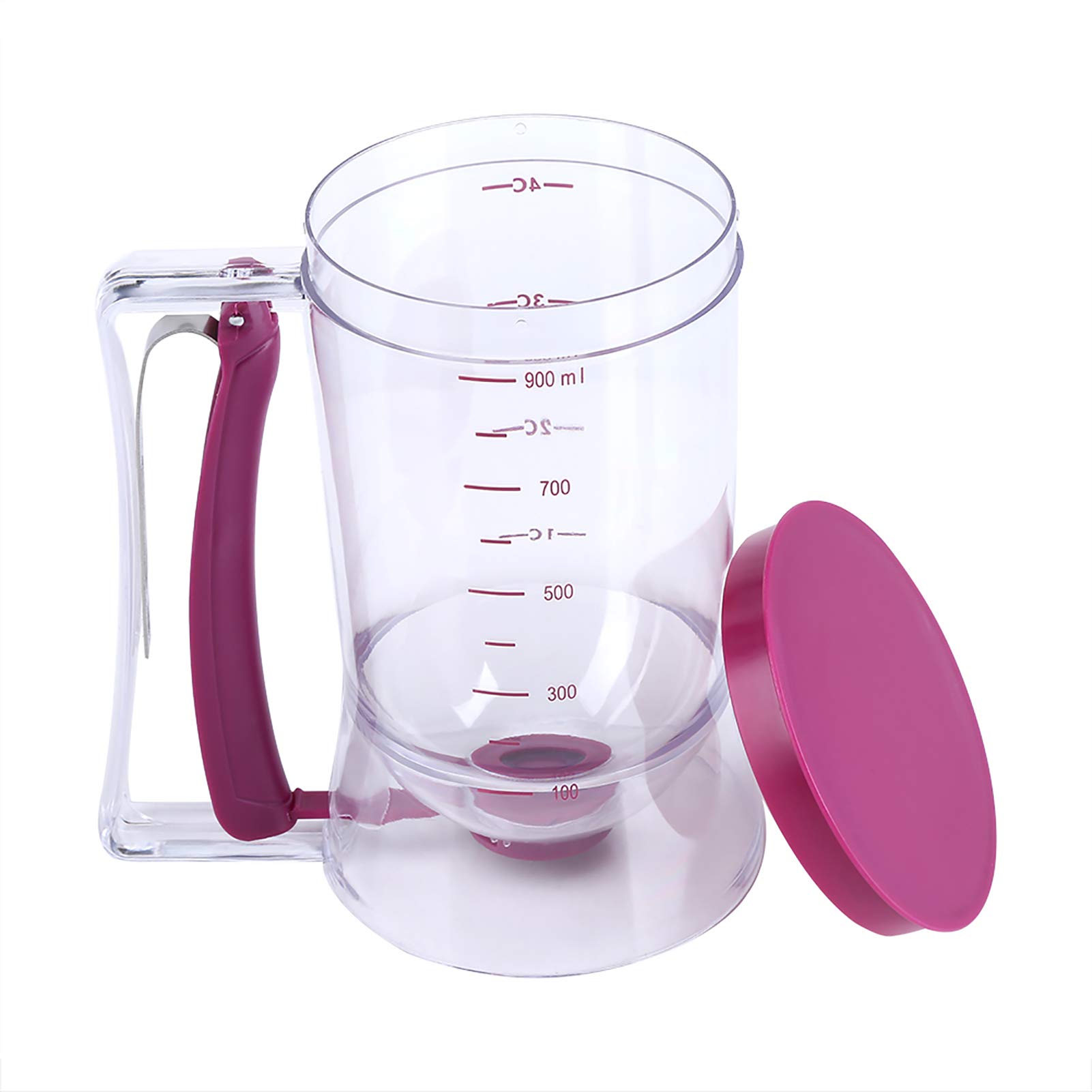 900mL Manual Batter Dispenser - Precise Measuring Cup for Cupcakes, Pancakes & Waffles - Essential Kitchen Baking Tool for Perfect Breakfast & Dessert Making
