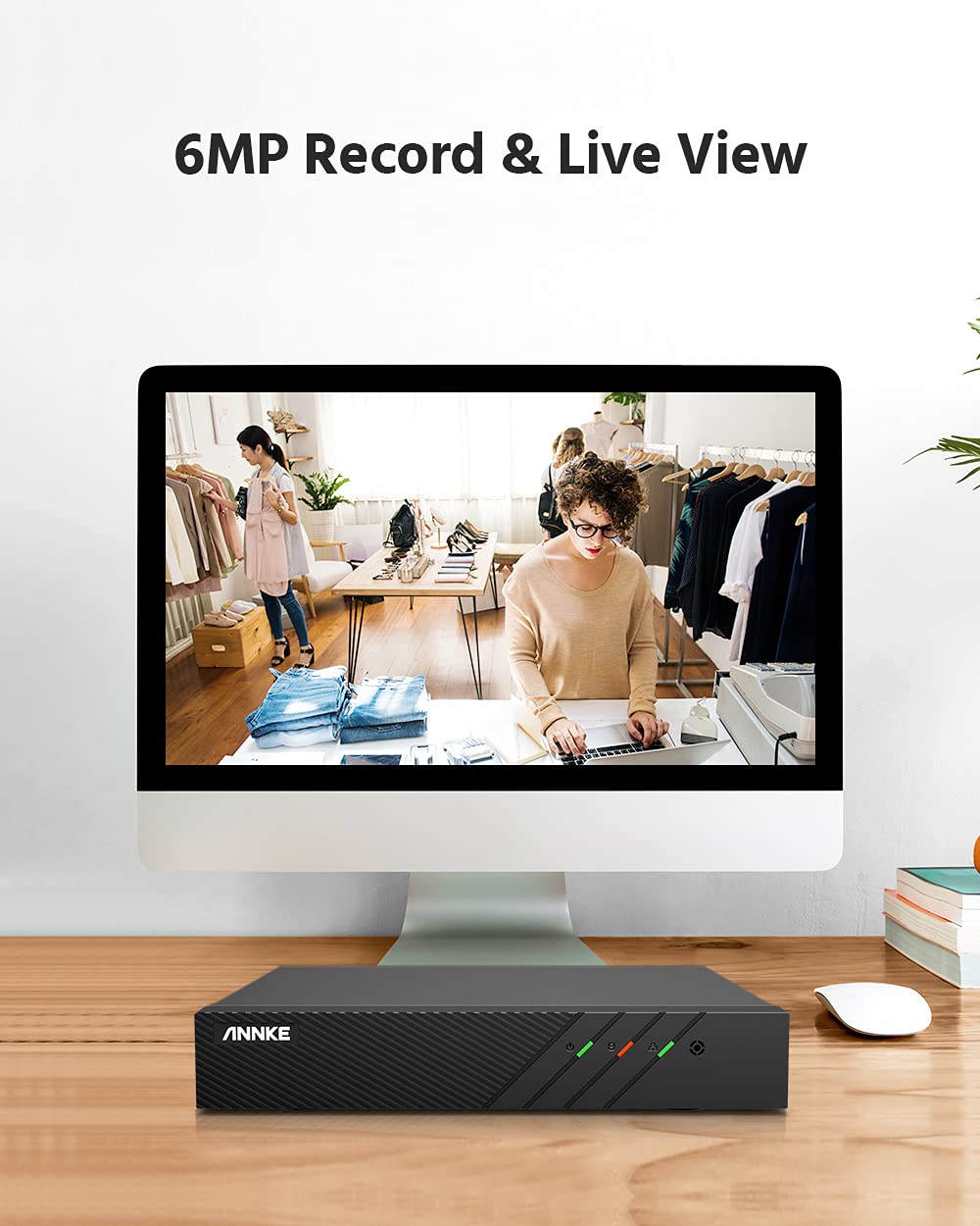 **ANNKE 6MP PoE NVR with 2TB HDD - 8CH H.265+ Surveillance System for 24/7 Recording | Supports 8x 6MP/5MP/4MP/1080P IP Cameras | Power Over Ethernet & Remote Access | Ideal for Home & Business Security**