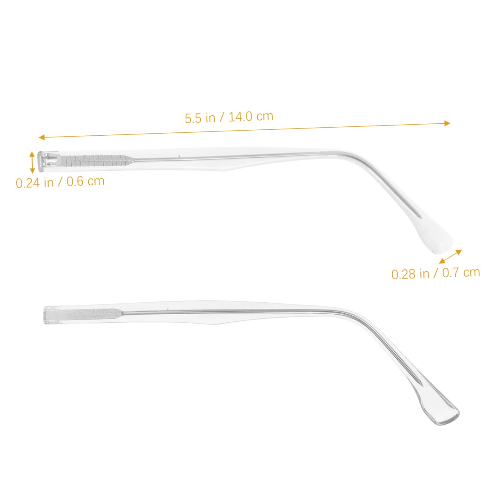 KOMBIUDA Universal Glasses Repair Kit - 1 Pair Replacement Temple Arms with Double Teeth for Eyeglasses, Metal & Resin Frame Accessories - Perfect for Broken Glasses Repair at Home, Office, or Travel