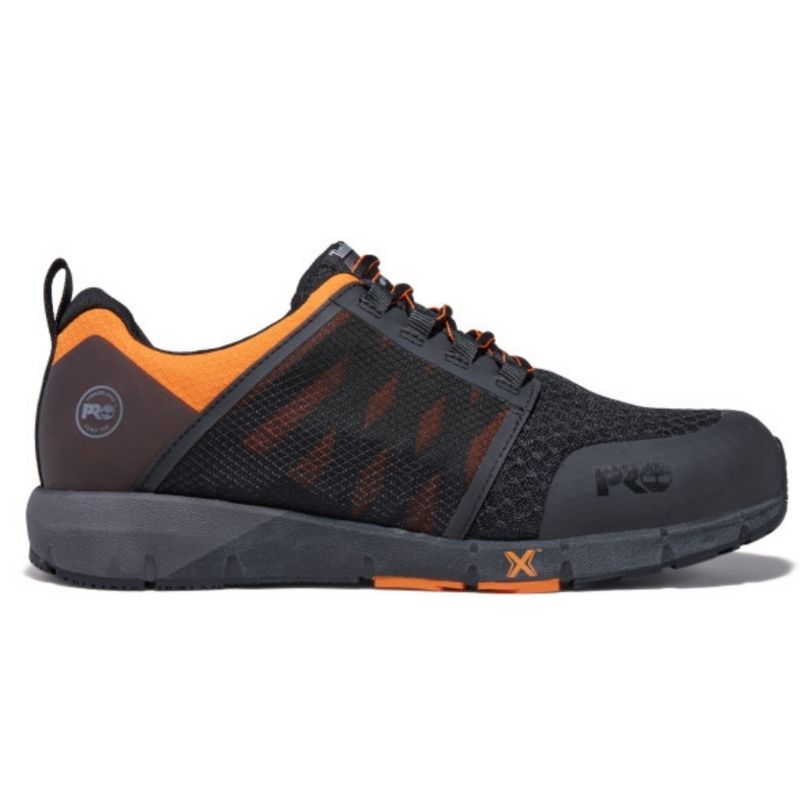 Timberland PRO Radius Men's Athletic Composite Toe Work Shoes - Safety Toe, Slip Resistant, Comfortable for Construction & Warehouse Work (TB0A27Y3001, Orange) - Ideal for Industrial Jobs, Outdoor Work & Heavy Duty Labor