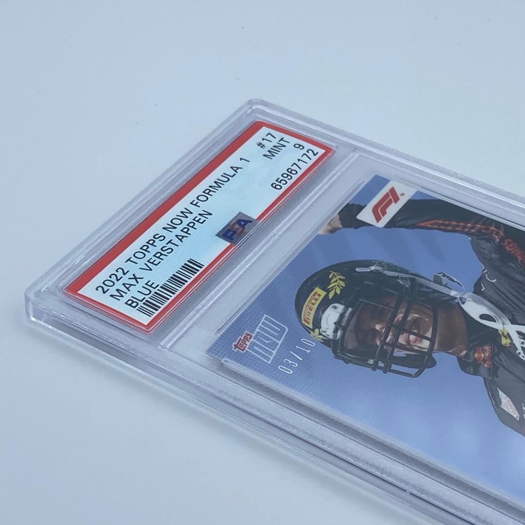 PSA 9 Graded 2003 Topps Max Verstappen #17 Rookie Card - Miami Grand Prix Victory - Blue Parallel - Collectible Racing Memorabilia for Fans & Investors