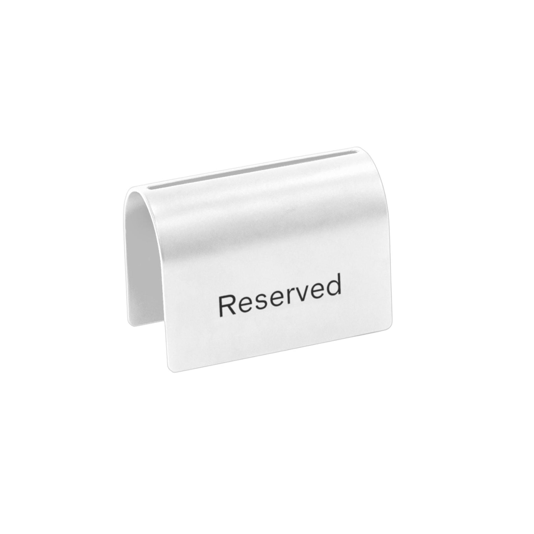 DESIGNSTUFF Reserved Table Signage - Set of 4 White Acrylic Restaurant Signs for Wedding, Banquet & Event Seating