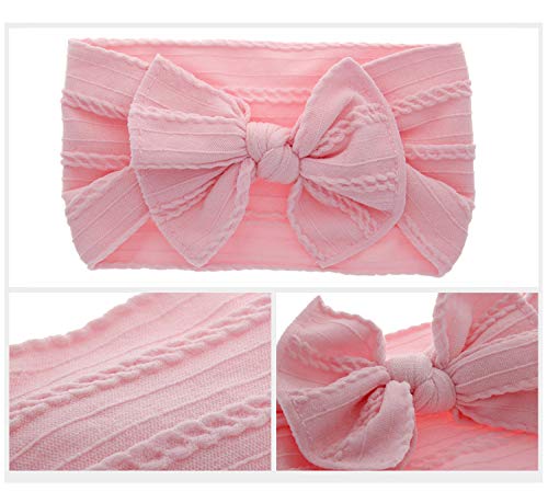 Baby Headbands Turban Knotted - Soft Newborn Infant Toddler Hair Accessories with Bows | Perfect for Photography, Birthday Parties & Everyday Outfits