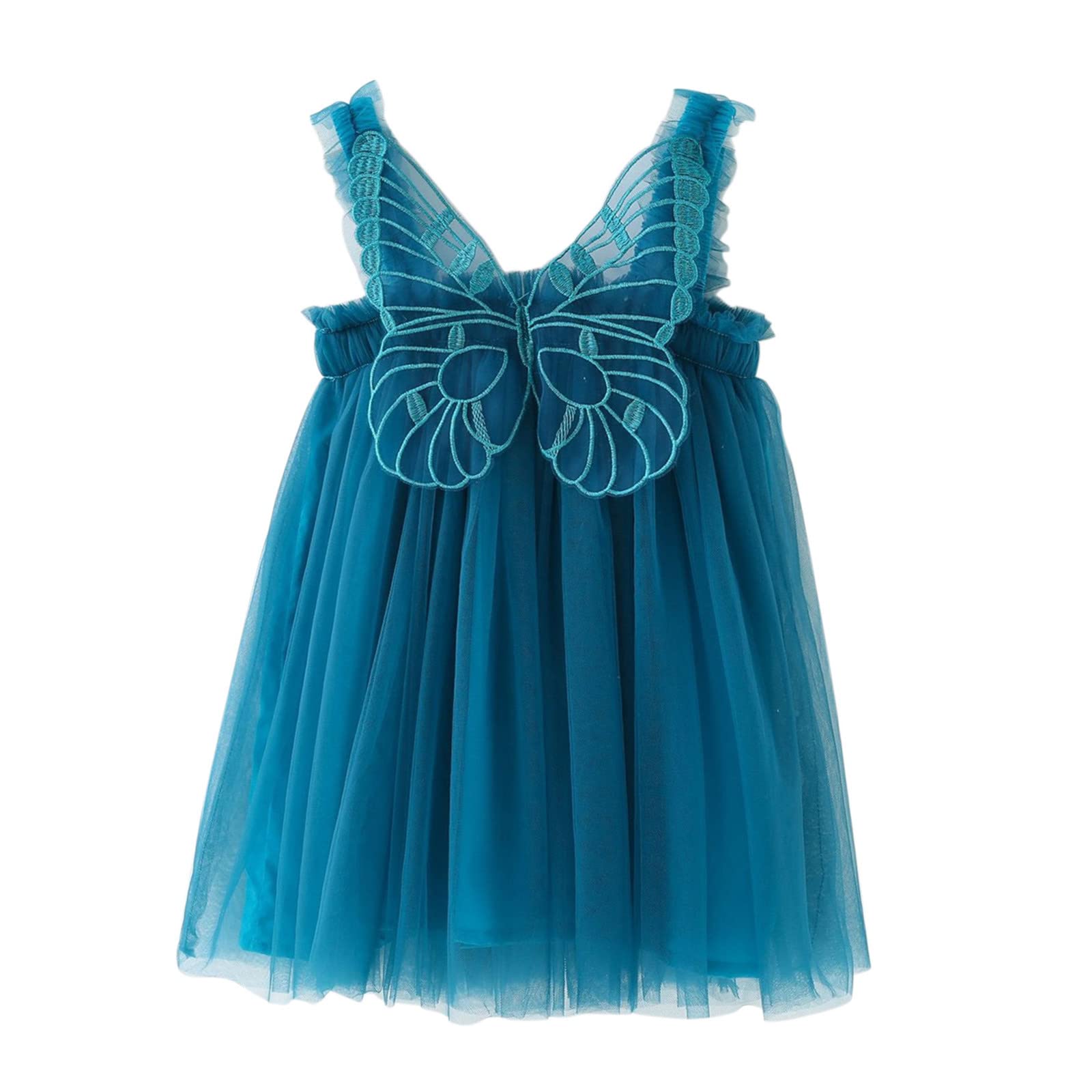 Toddler Girls Summer Sleeveless Lace Tutu Dress - Layered Tulle Princess Beach Dress for Baby & Kids - Perfect for Birthday Parties, Photo Shoots & Outdoor Play
