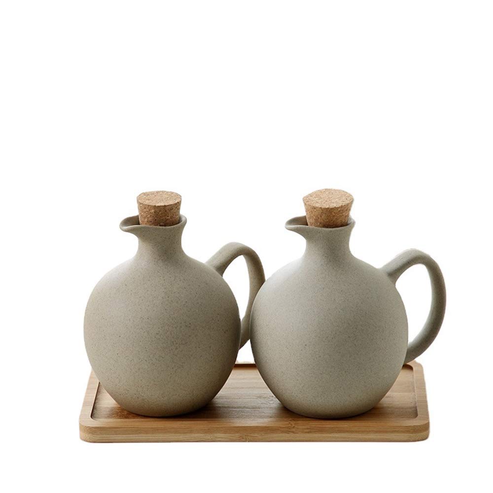 Qiuqiu Home 500ML Ceramic Oil Cruet - Kitchen Oil Dispenser Bottle for Olive Oil, Soy Sauce & Vinegar - Perfect for Cooking, Salad Dressing & Baking
