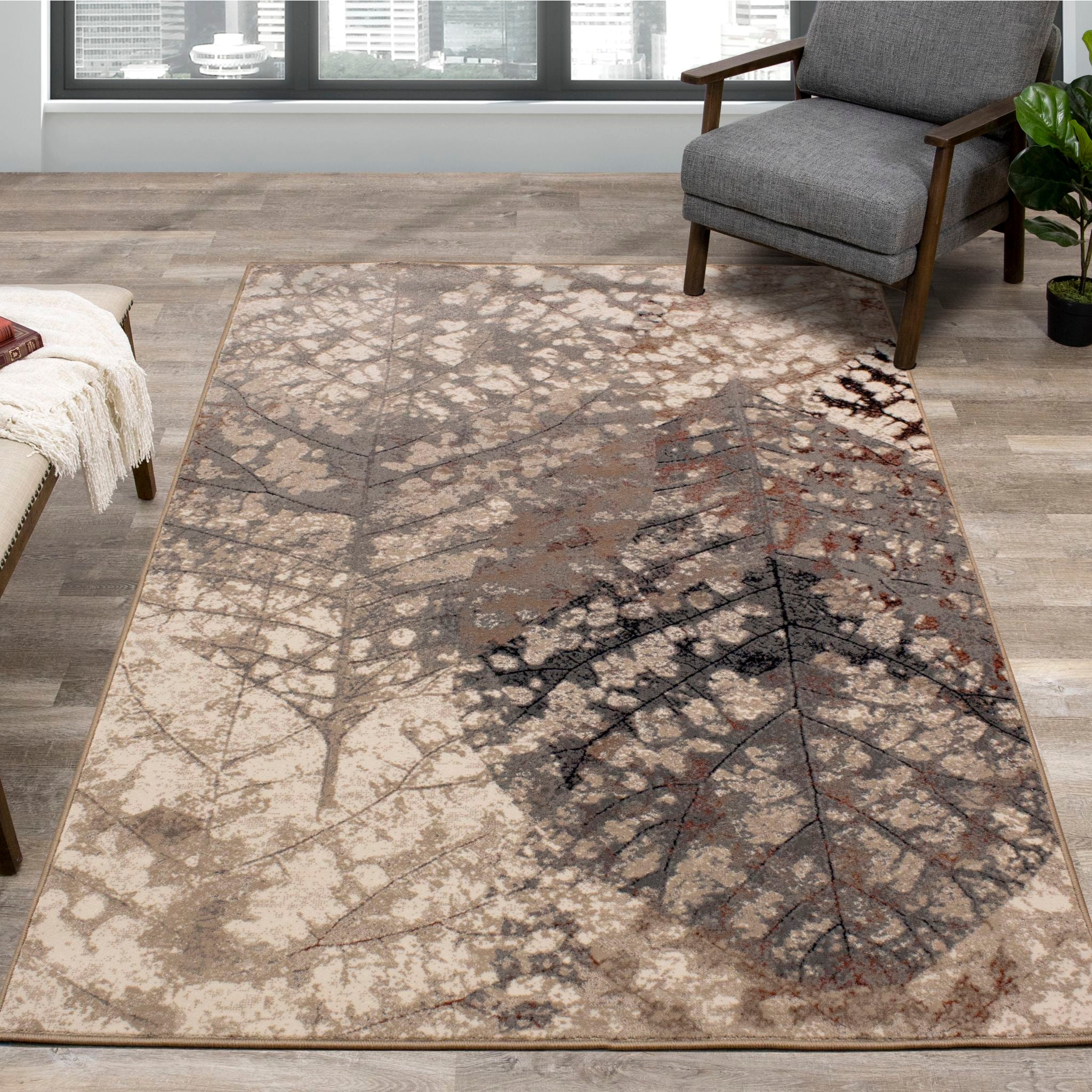 Premium Abbey Area Rug - Soft & Durable Non-Slip Living Room Carpet - Perfect for Bedroom, Home Decor, and High-Traffic Areas