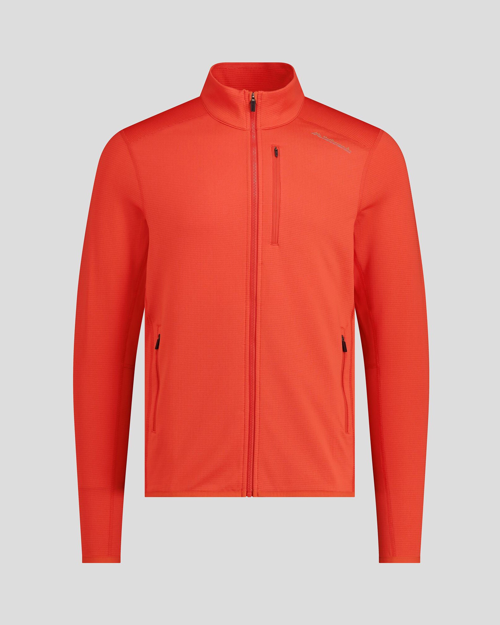 Men's Seeker Fleece Jacket - Warm Outdoor Winter Jacket for Hiking & Camping | Hut Orange Color | Perfect for Cold Weather Adventures