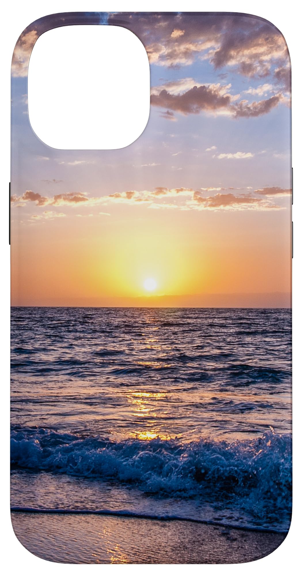 iPhone 14 Case with Tropical Beach Sunset & Sunrise Design - Perfect for Vacation, Travel & Summer Vibes