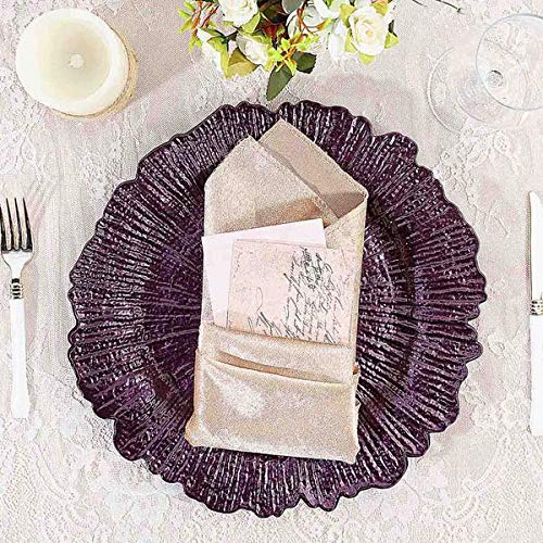 Tiger Chef Purple Reef Charger Plates - 12