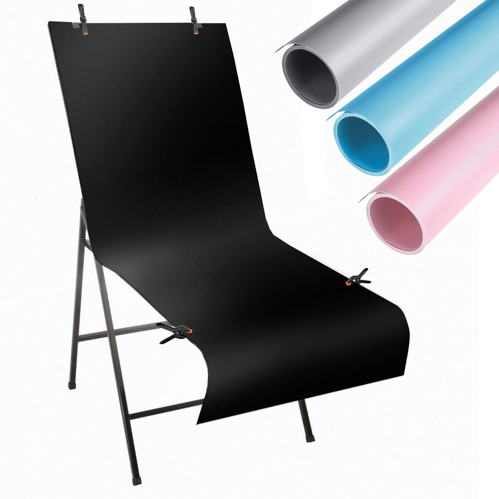 60x130cm Portable Still Life Shooting Table with PVC Background Set & Clamps - Perfect for Product Photography, E-commerce Listings, and Social Media Content Creation