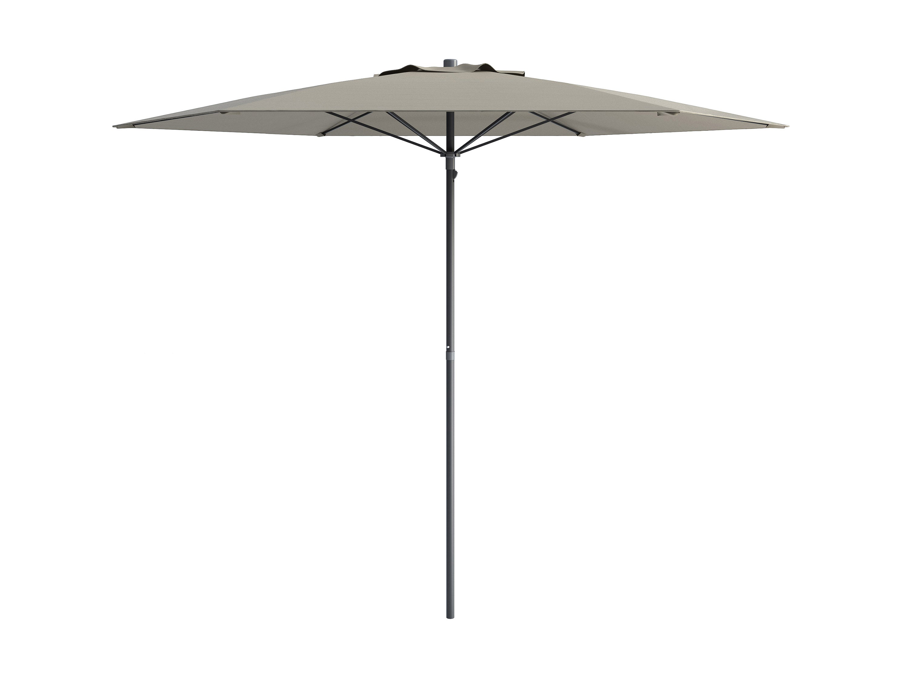 7.5ft Grey Beach Umbrella - Large Windproof UV Protection Sun Shade for Outdoor, Pool, Sand & Patio Use