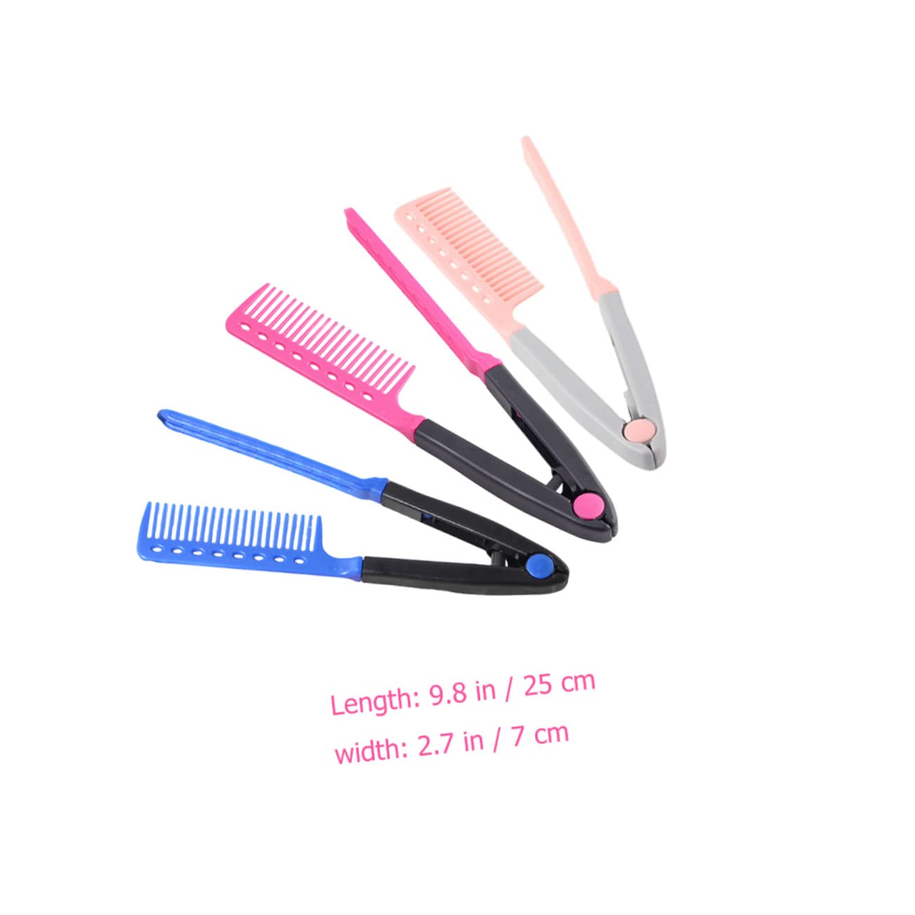 CAXUSD Hair Straightening Comb Set - 3 Pack V-Shape Hair Straightener Brush & Styling Tool for Smooth, Frizz-Free Hair | Perfect for Home Use, Travel & Salon Styling