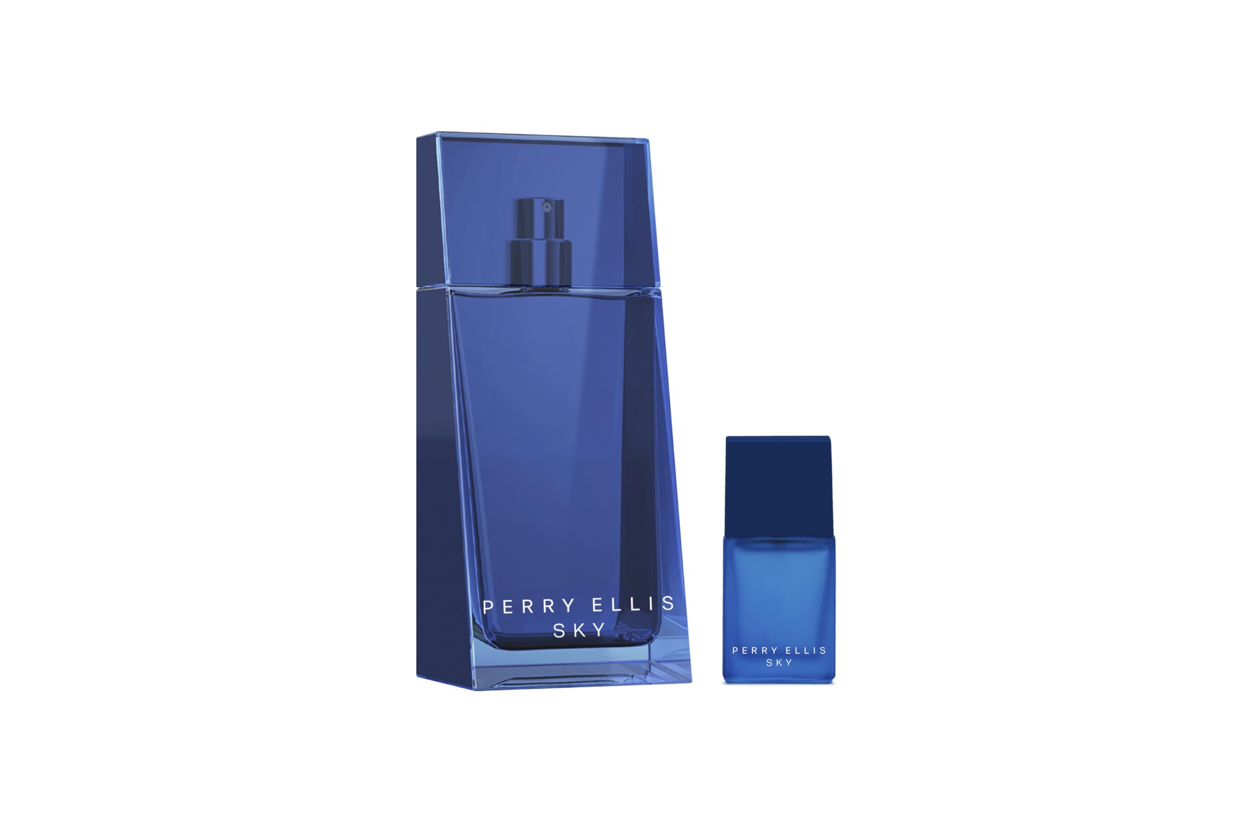 Perry Ellis Sky 4-Piece Men's Cologne Gift Set - 3.4 oz EDT Spray, 1.7 oz Aftershave, 1.7 oz Shower Gel & Travel Size .25 oz | Fragrance Gift for Him | Perfect for Birthday, Anniversary & Valentine's Day Gifts