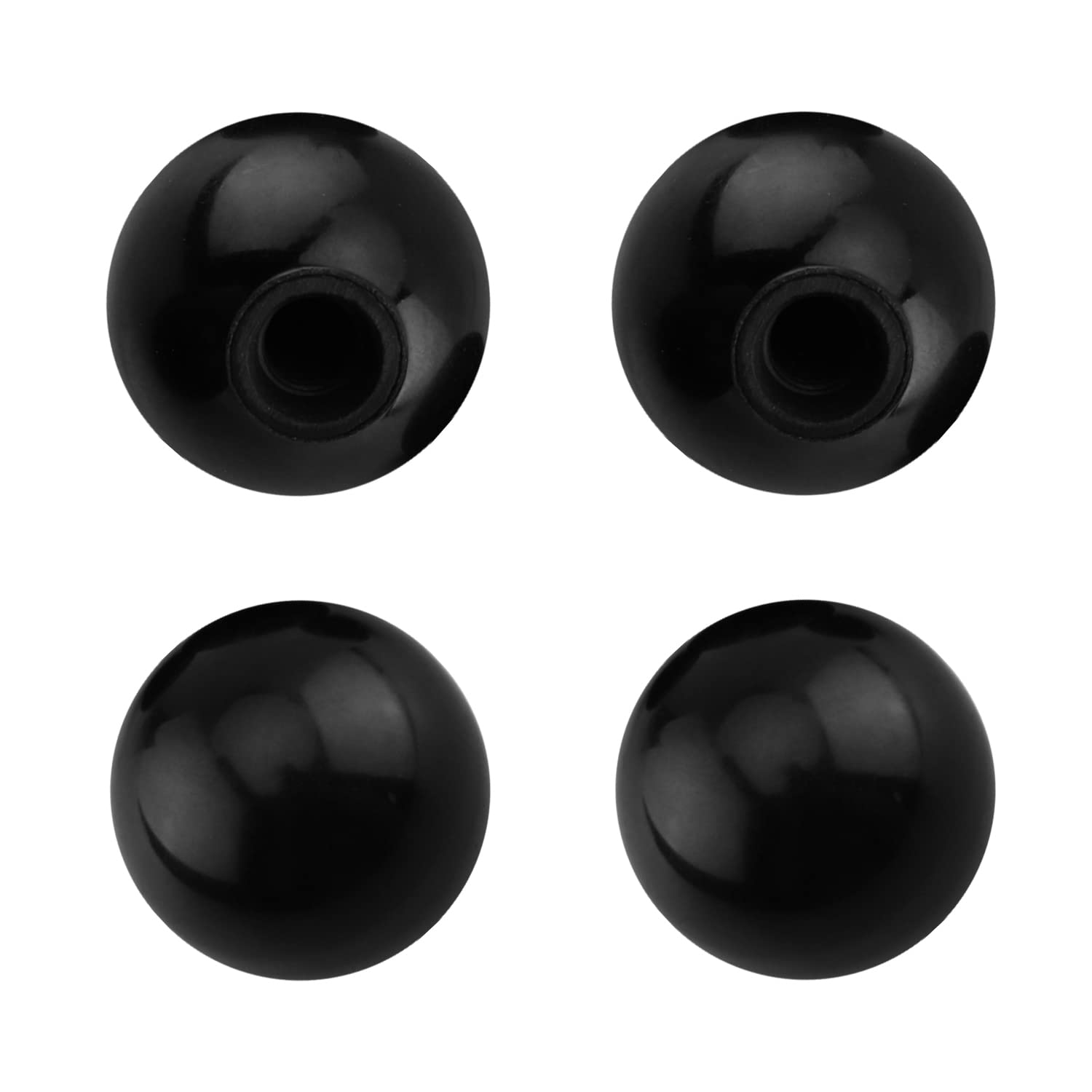 4Pcs Black Bakelite Ball Knob M8 Female Thread - 32mm/1.26