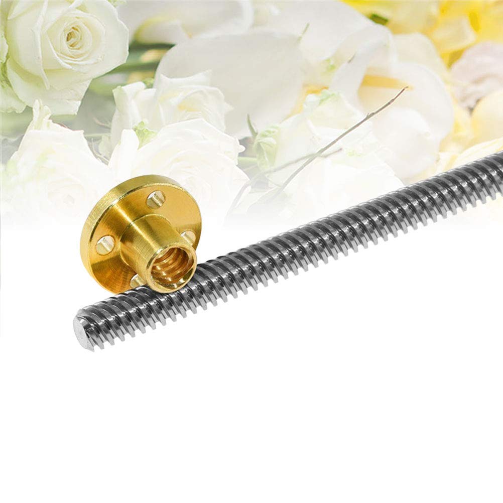High Precision T-Shaped 3D Printer Lead Screw 300mm with Nut - Stainless Steel Threaded Rod for Stepper Motor | Perfect for DIY 3D Printing, CNC Machines & Robotics Projects