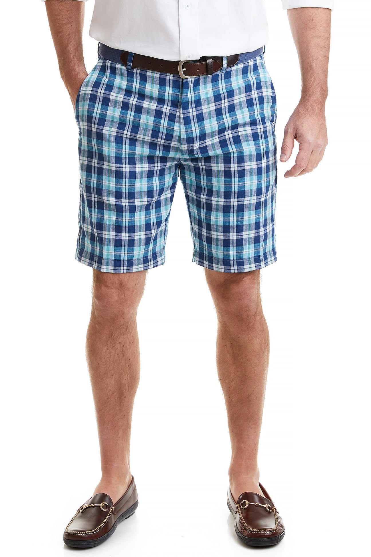 Cisco Short Atlantic Madras Shirt - Lightweight Casual Button-Up for Men - Perfect for Summer Outings & Beach Vacations
