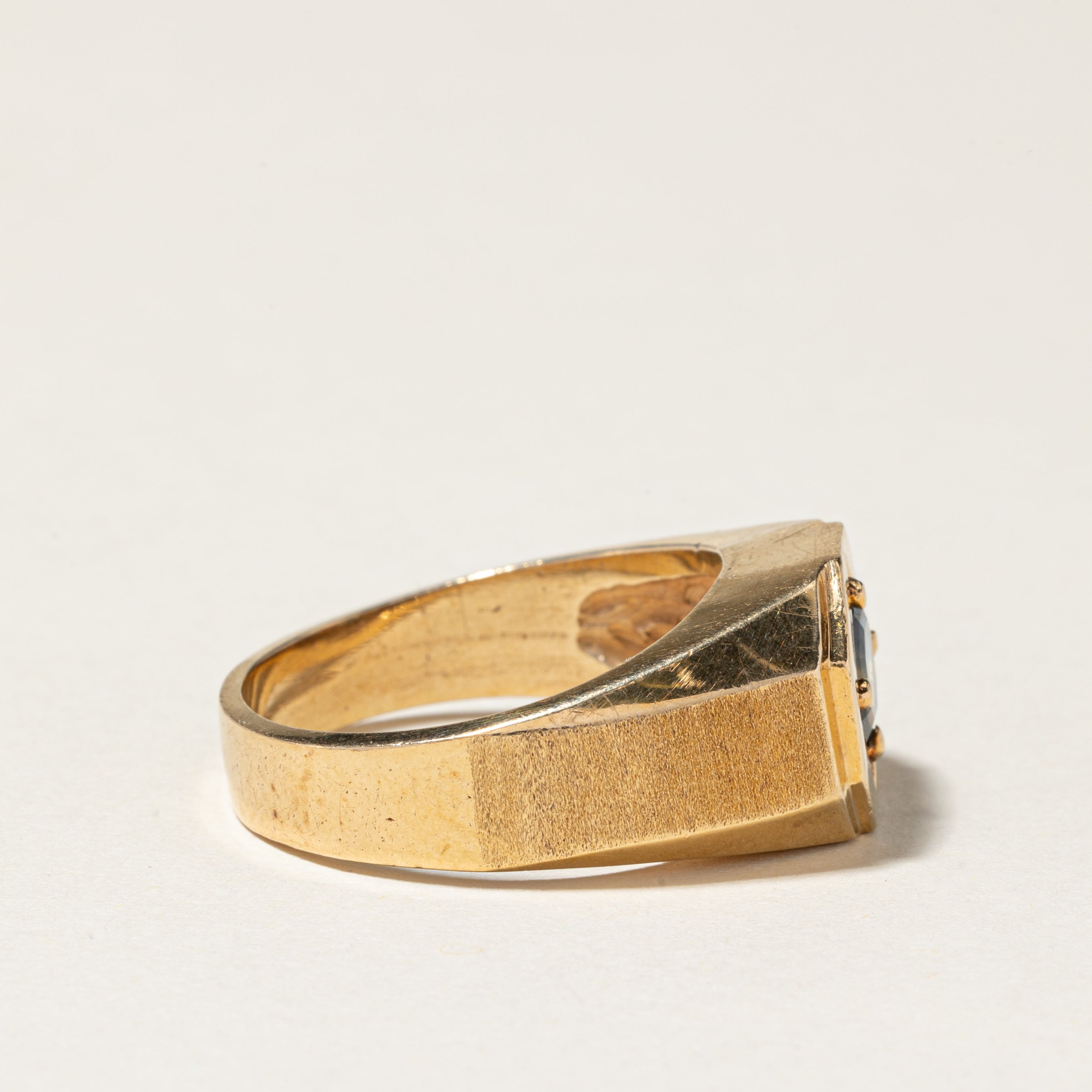 10K Yellow Gold Sapphire Ring for Women - 1.51ctw Natural Sapphire Engagement Ring - Size 9.25 - Perfect for Anniversary, Proposal & Special Occasions