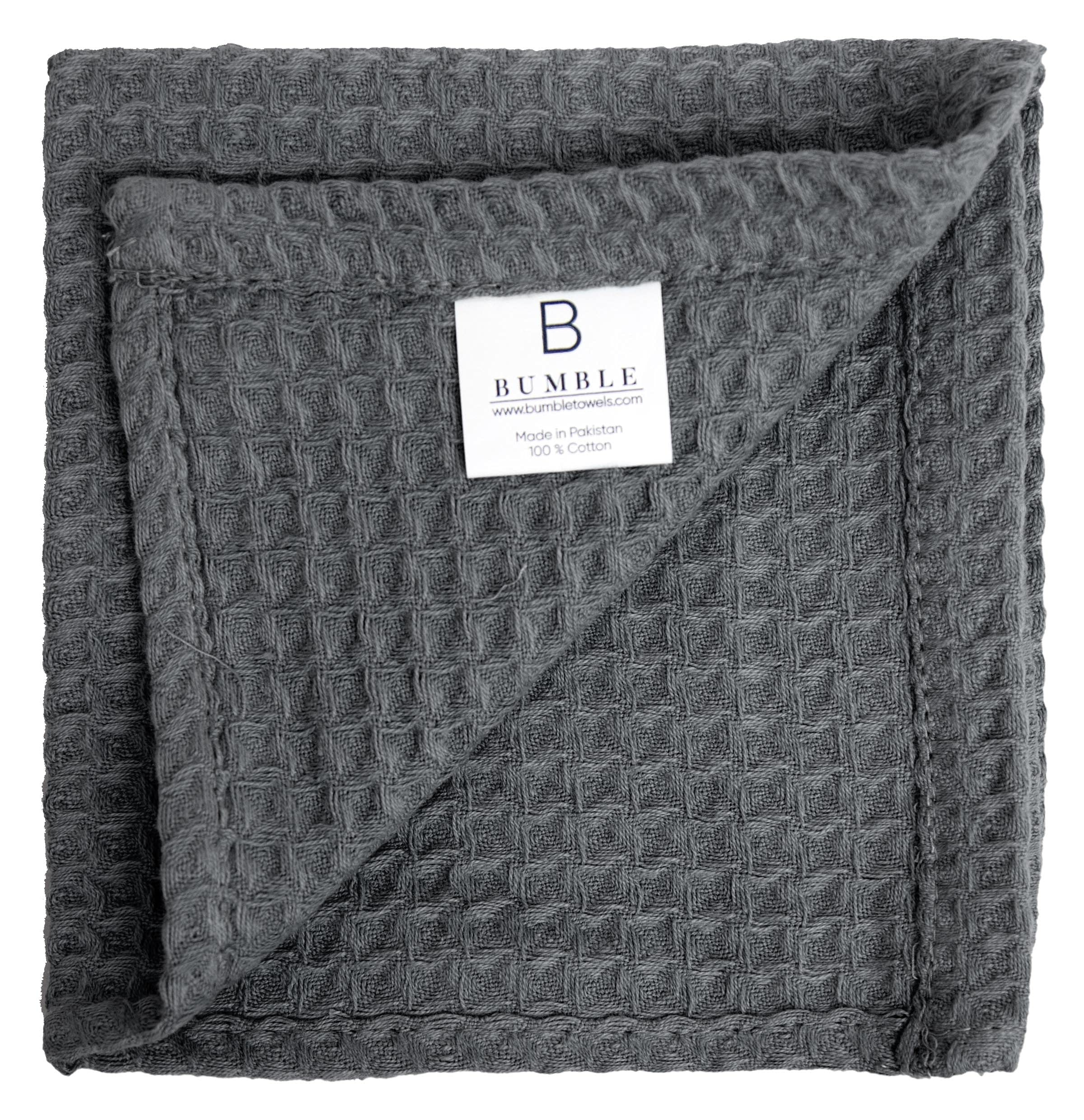 Premium Waffle Weave Dish Cloths (12”x12”, 8 Pack) – 270 GSM Ultra Absorbent Cotton Kitchen Towels Set – Soft & Durable for Washing Dishes, Cleaning Countertops & Drying Hands (Grey)